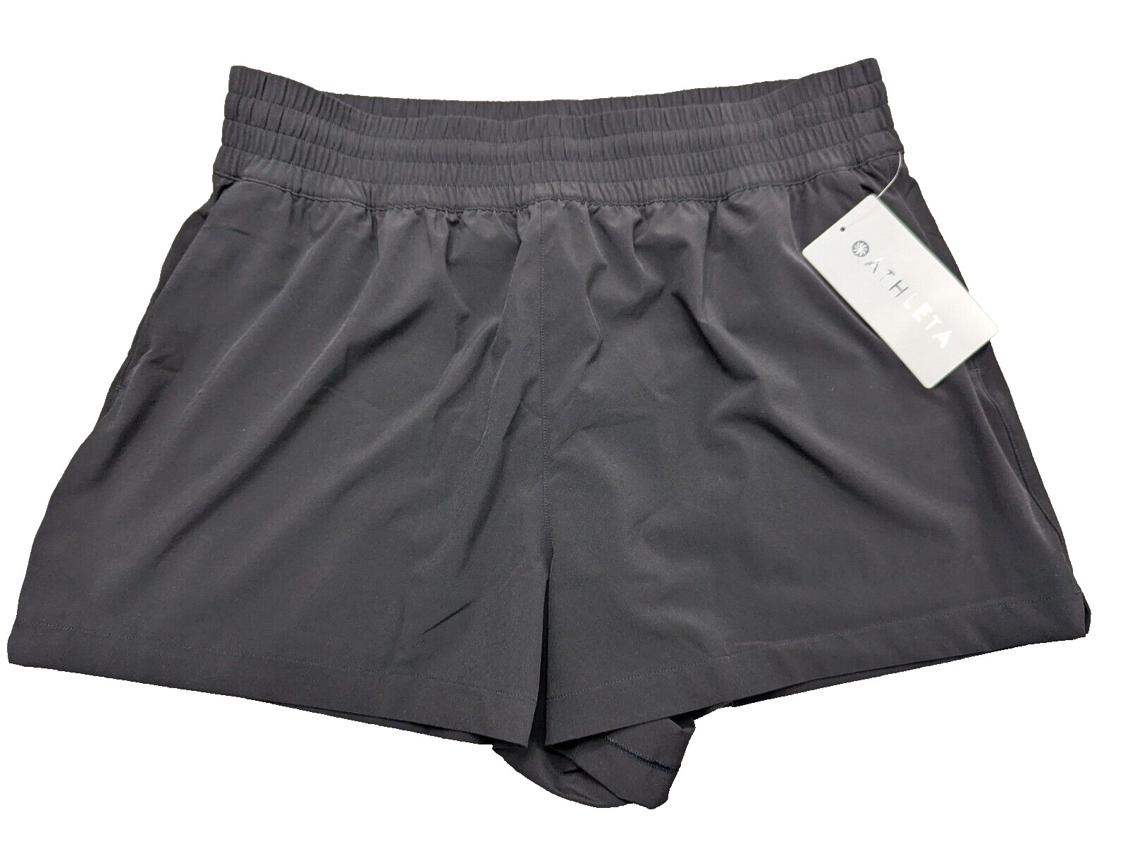 Athleta Shorts Womens Large Black Running High Rise Weekender Fitness Stretch