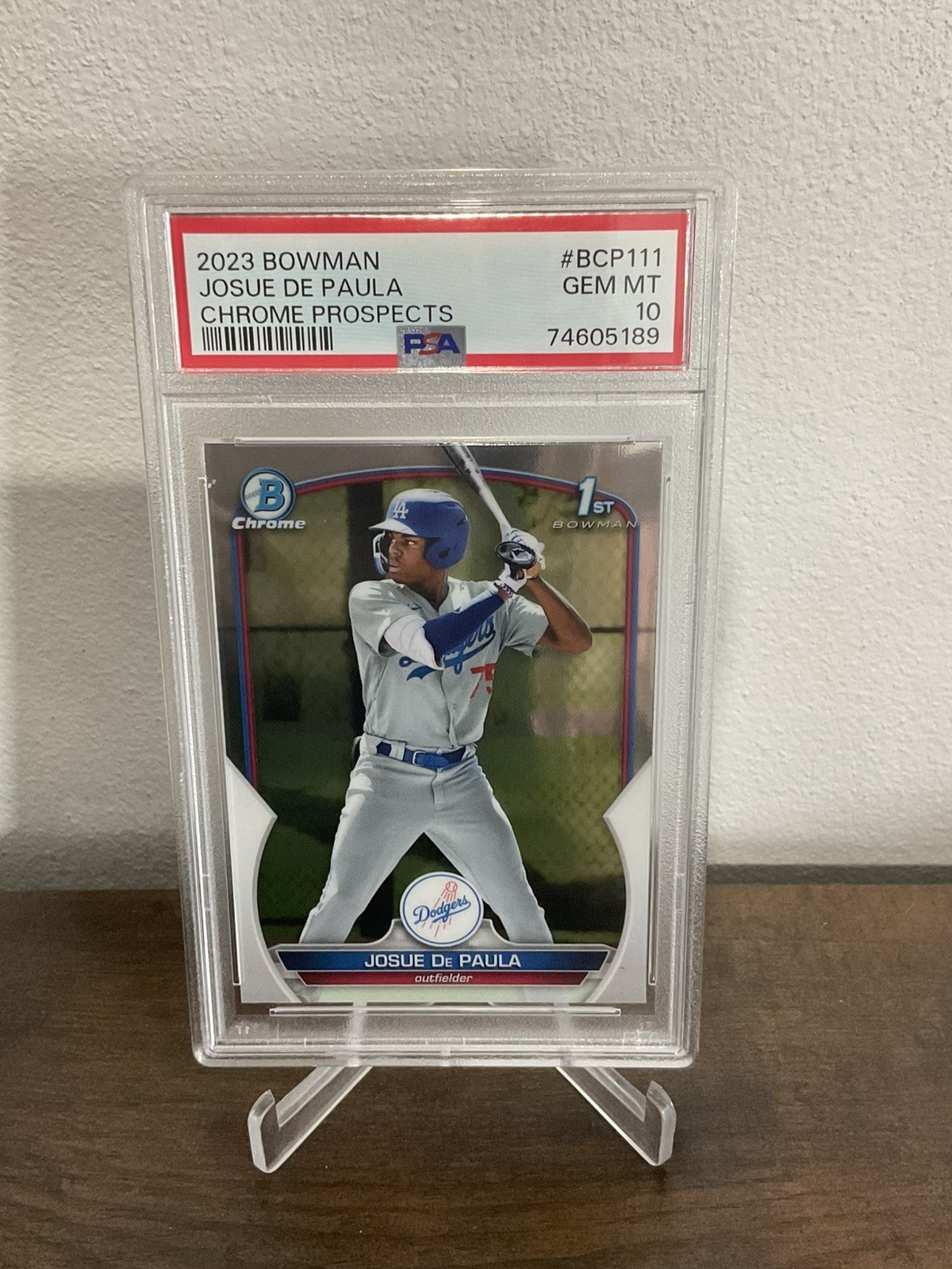 2023 Bowman Chrome Prospects 1st Bowman Josue De Paula Dodgers PSA 10 #BCP-111 2023 Bowman Chrome Prospects 1st Bowman Josue De Paula Dodgers PSA 10 #BCP-111