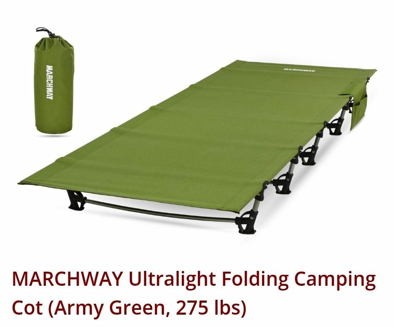 Ultralight Camping Cot Folding Portable Compact Hiking Travel Bed Green