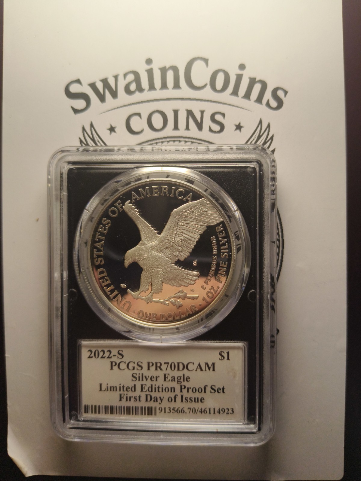 2022-S American Silver Eagle Limited Edition PR70 Signed By P. Balan POP40 E5-13 2022-S American Silver Eagle Limited Edition PR70 Signed By P. Balan POP40 E5-13