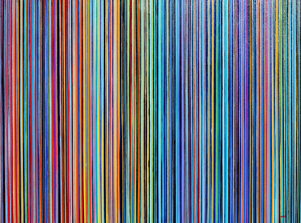 original painting on canvas 48 x 36 signed abstract rainbow colorful radenovic original painting on canvas 48 x 36 signed abstract rainbow colorful radenovic