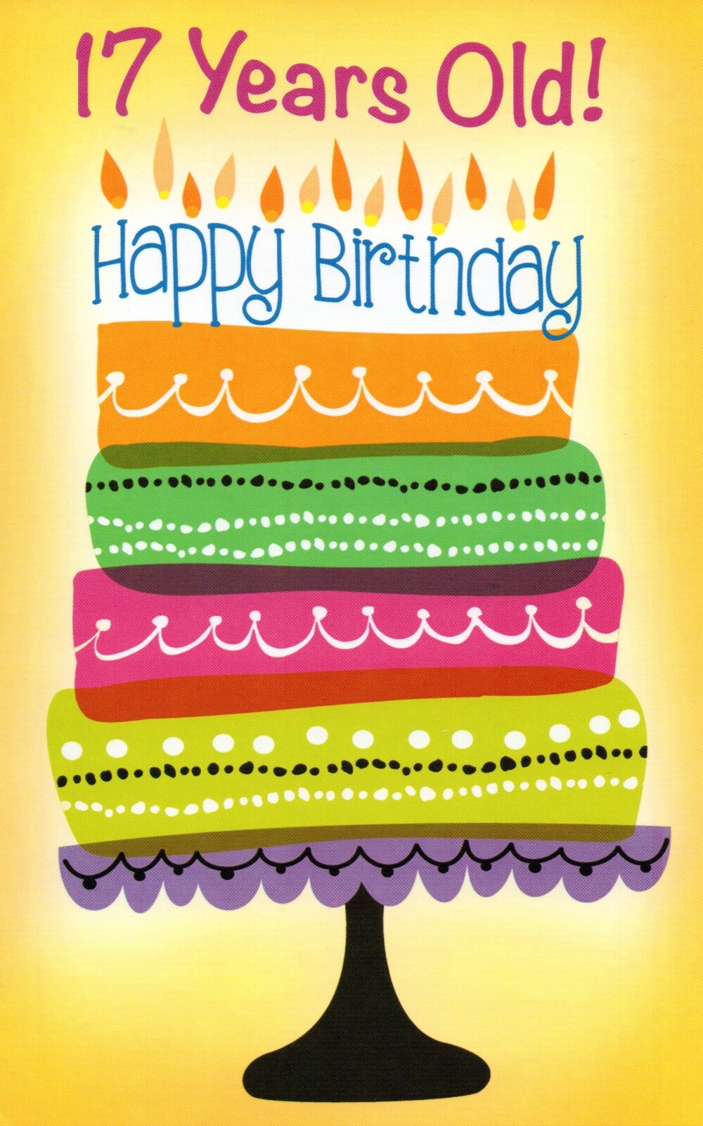 Simple HAPPY 17TH BIRTHDAY Card FOR 17 YEAR OLD — Cake by Stockwell Greetings +✉