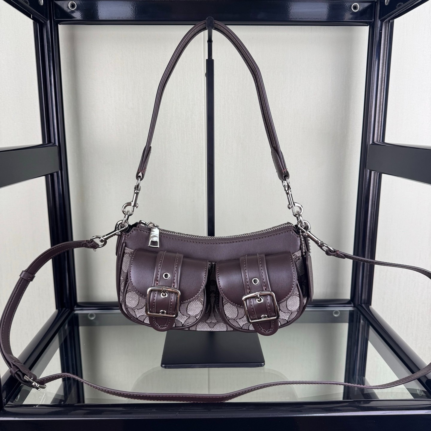 COACH Ashton In Signature Jacquard Oak/Maple CBJ00 NEW Outlet