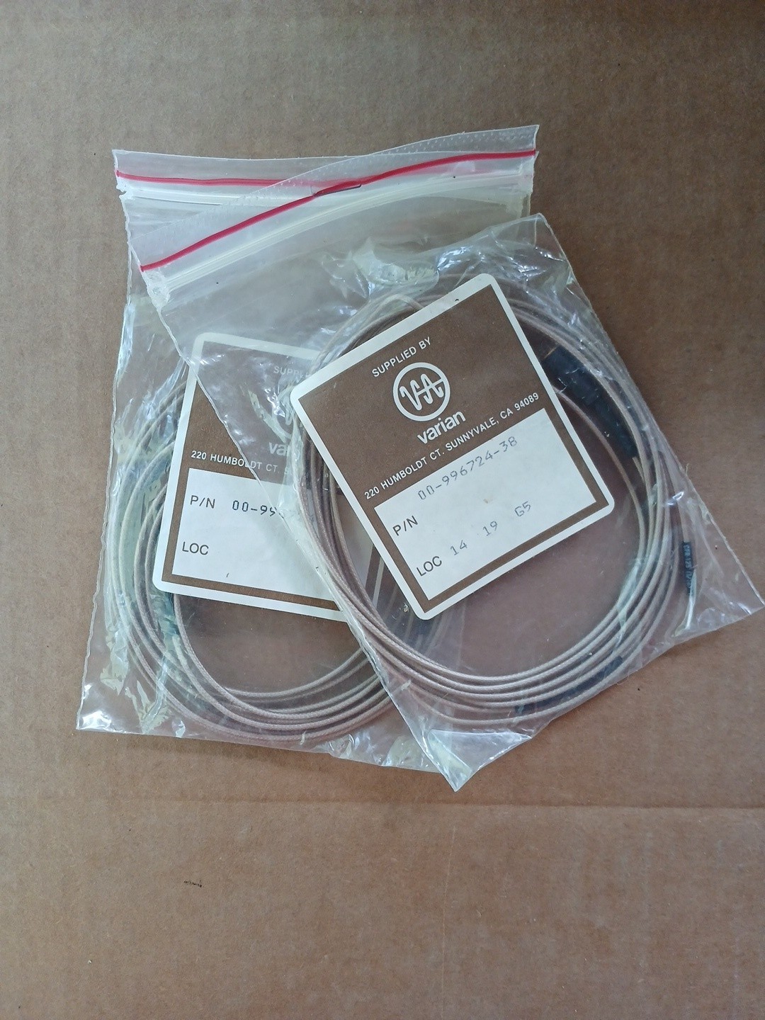 Lot of 2 NOS Varian 00-996724-38 Cable Wire Assembly High Temp Sensor GC MS