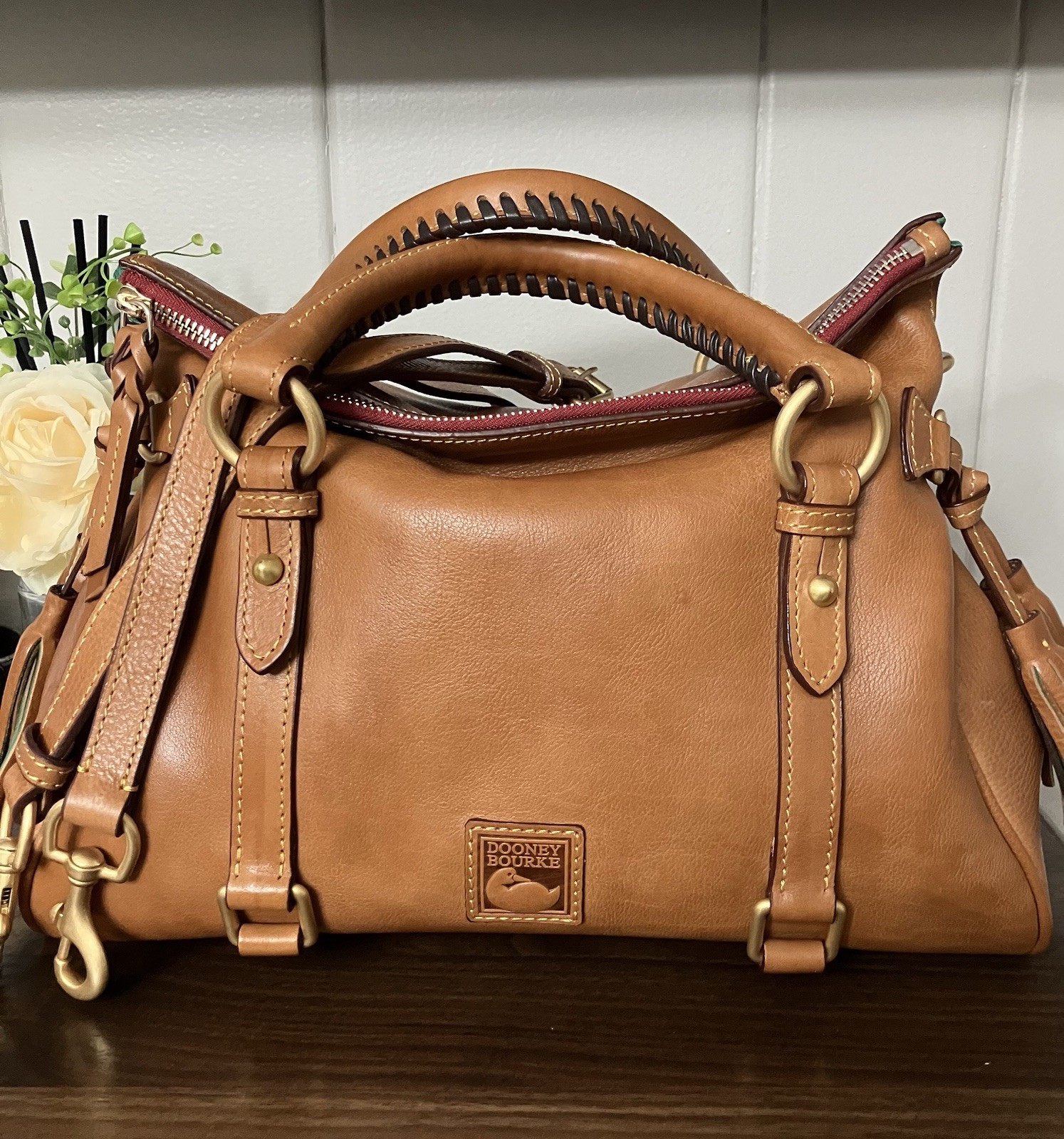 Dooney & Bourke Florentine Large Satchel Natural NWOT Dooney & Bourke Florentine Large Satchel Natural NWOT