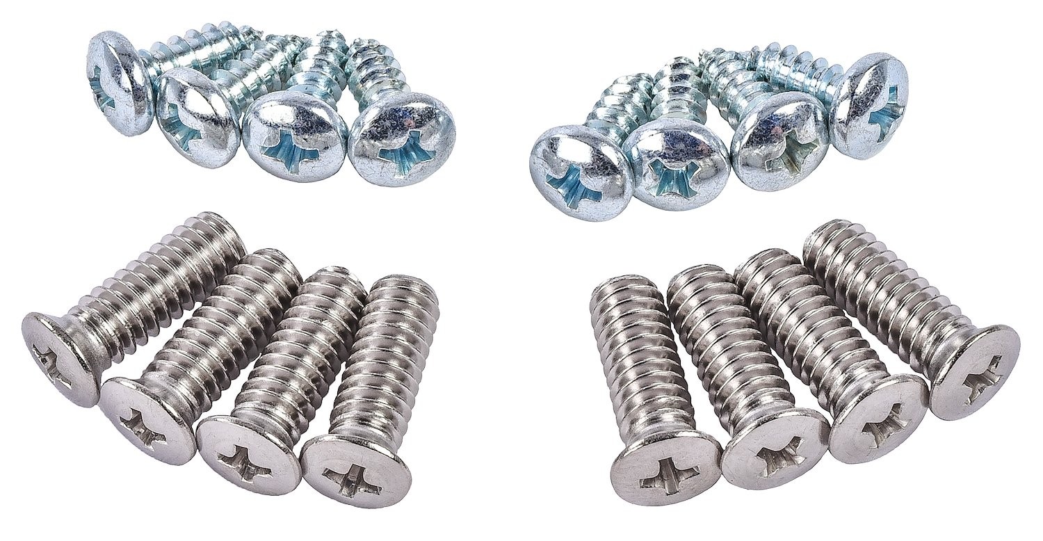 JEGS 16-Piece Door Panel Screw Set for 1967-1971 Chevrolet & GMC C/K Truck,