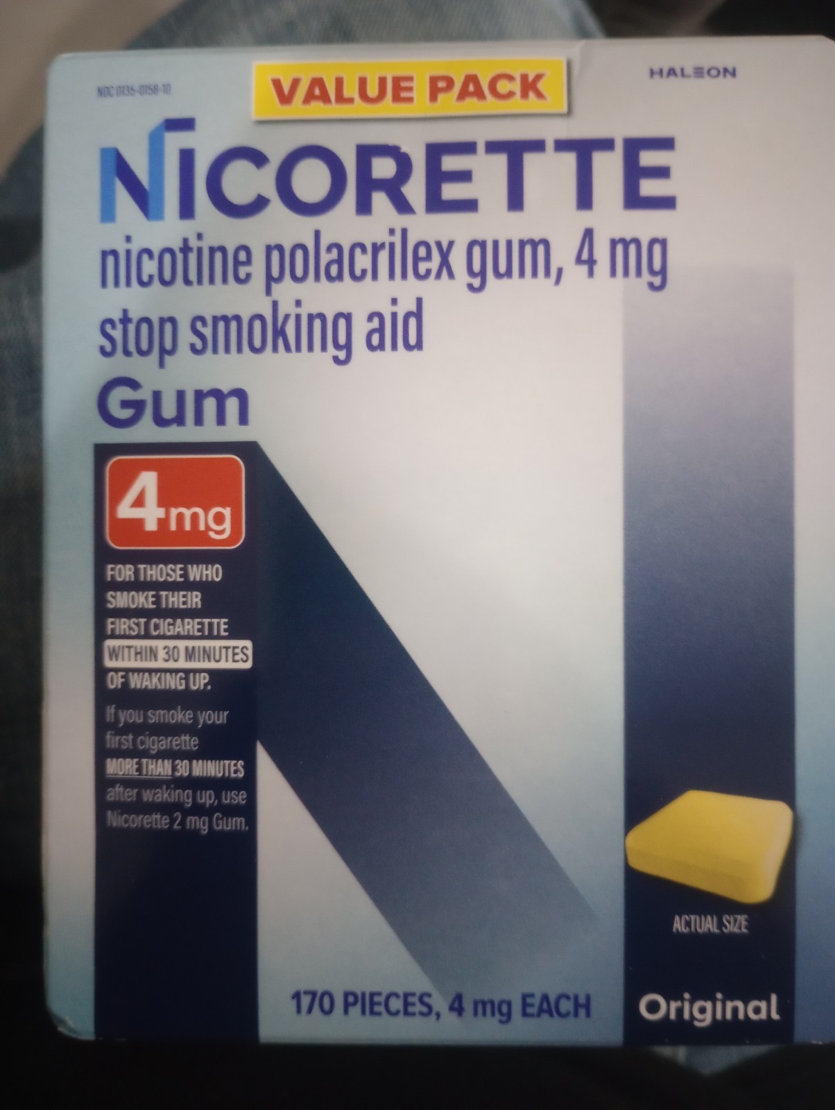 Nicorette 784761 Nicotine Gum, 4mg - 170 Count 