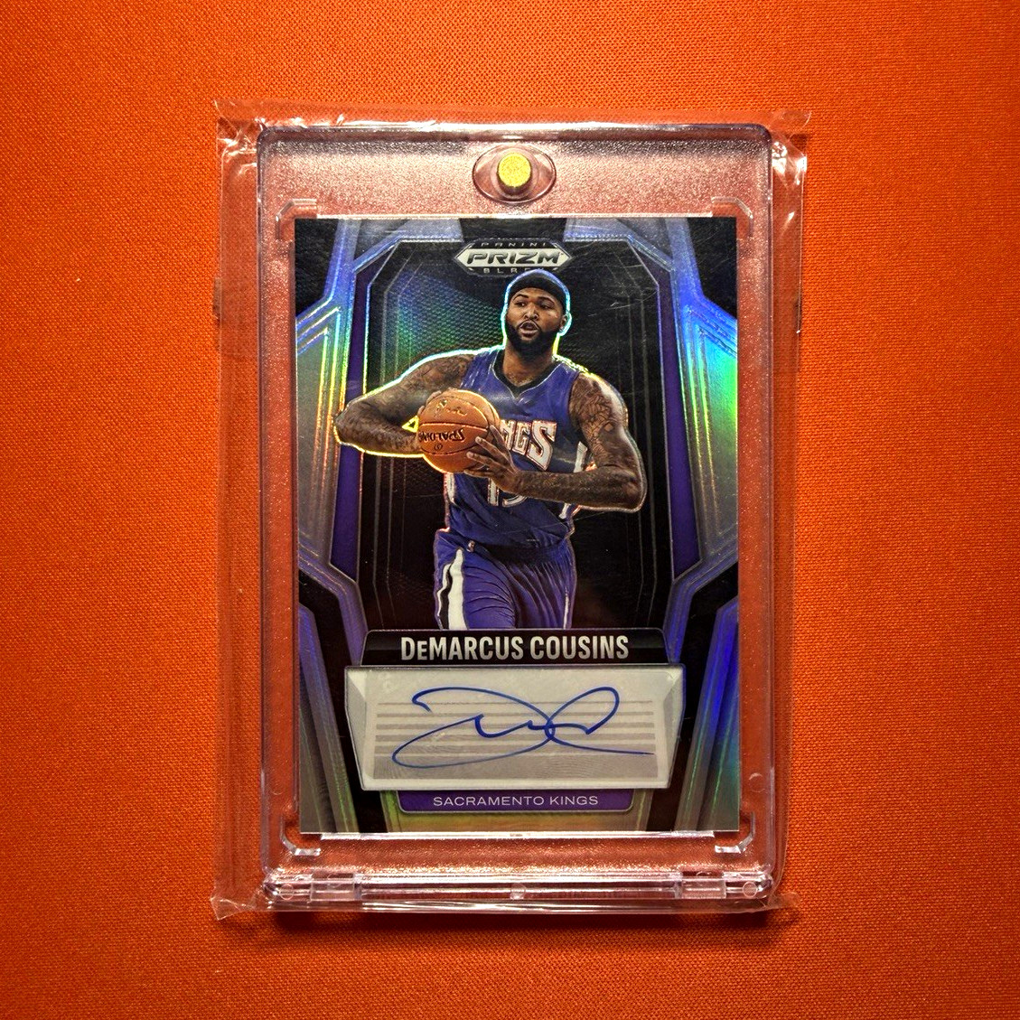 Panini Prizm Black Signatures Silver Prizm DeMarcus Cousins Auto #SIG-COU