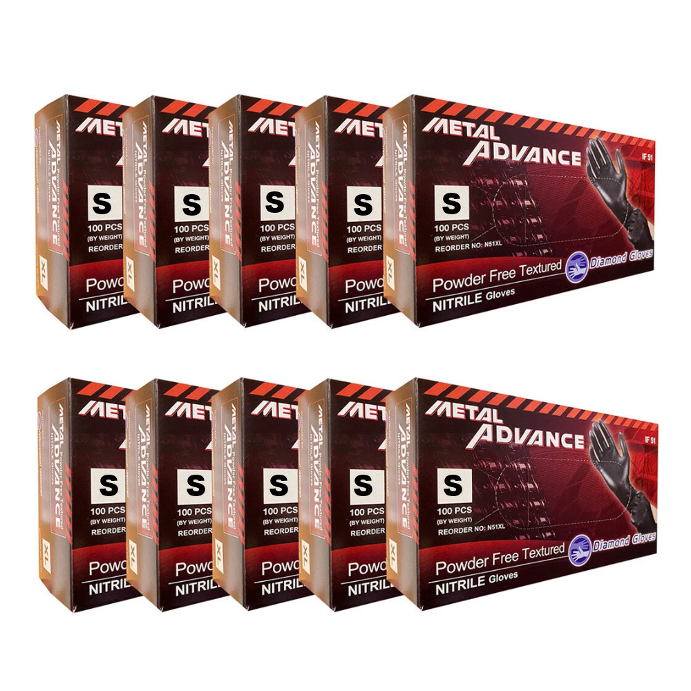 Advance Black Nitrile Exam Gloves 5 Mil Powder Free Bulk 1000ct Latex Free Glove