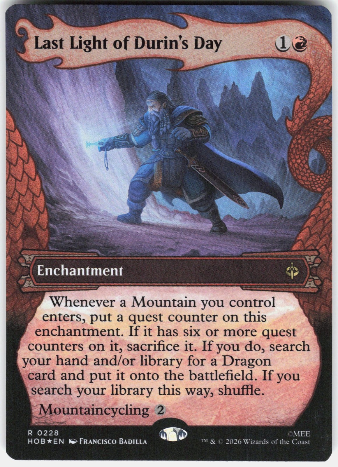 Last Light of Durin\'s Day (Showcase) Foil [HOB - 228]