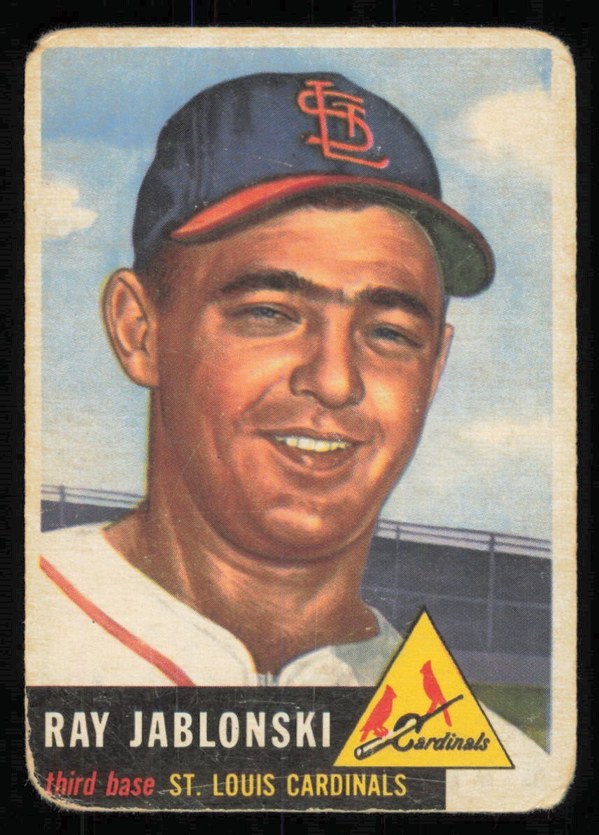 1953 Topps #189  RAY JABLONSKI  St. Louis Cardinals   G/VG