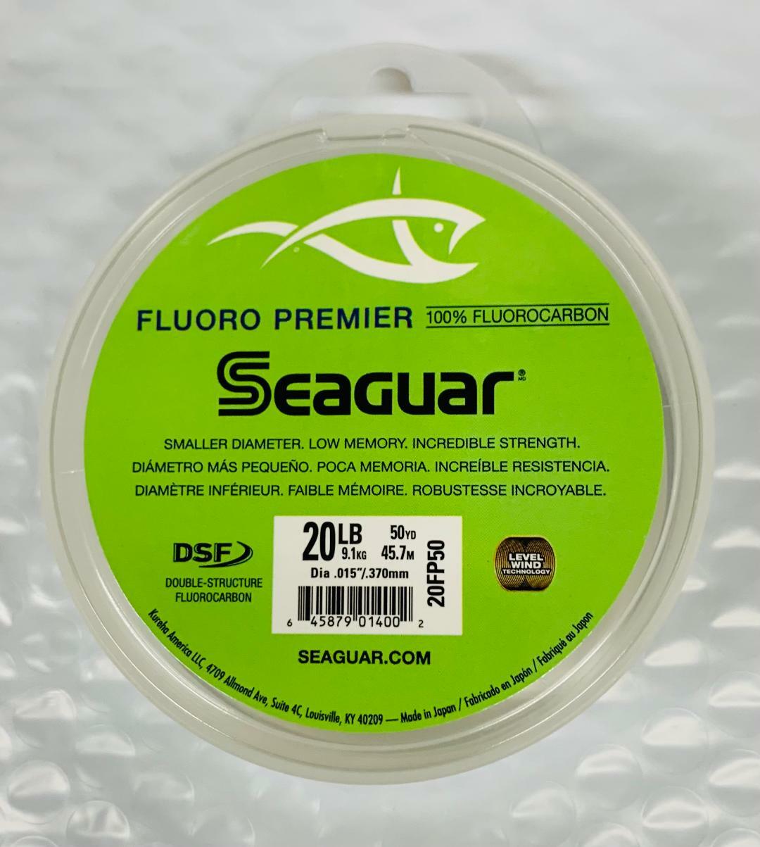 SEAGUAR FLUORO PREMIER Fluorocarbon Leader 50 YARDS PICK YOUR SIZE FREE USA SHIP