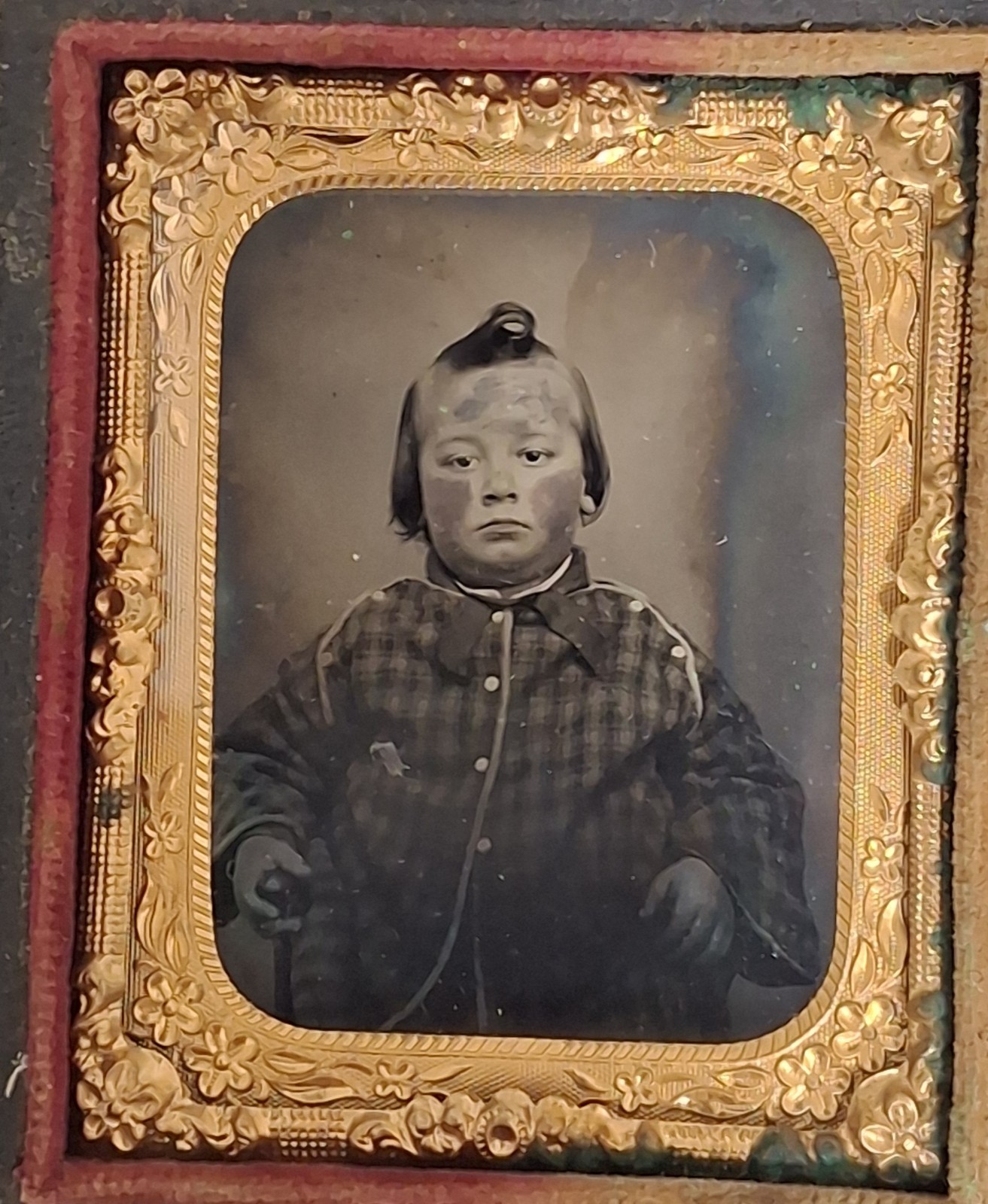 Antique Ambrotype Photograph Of A Child - 1860s - Original Case