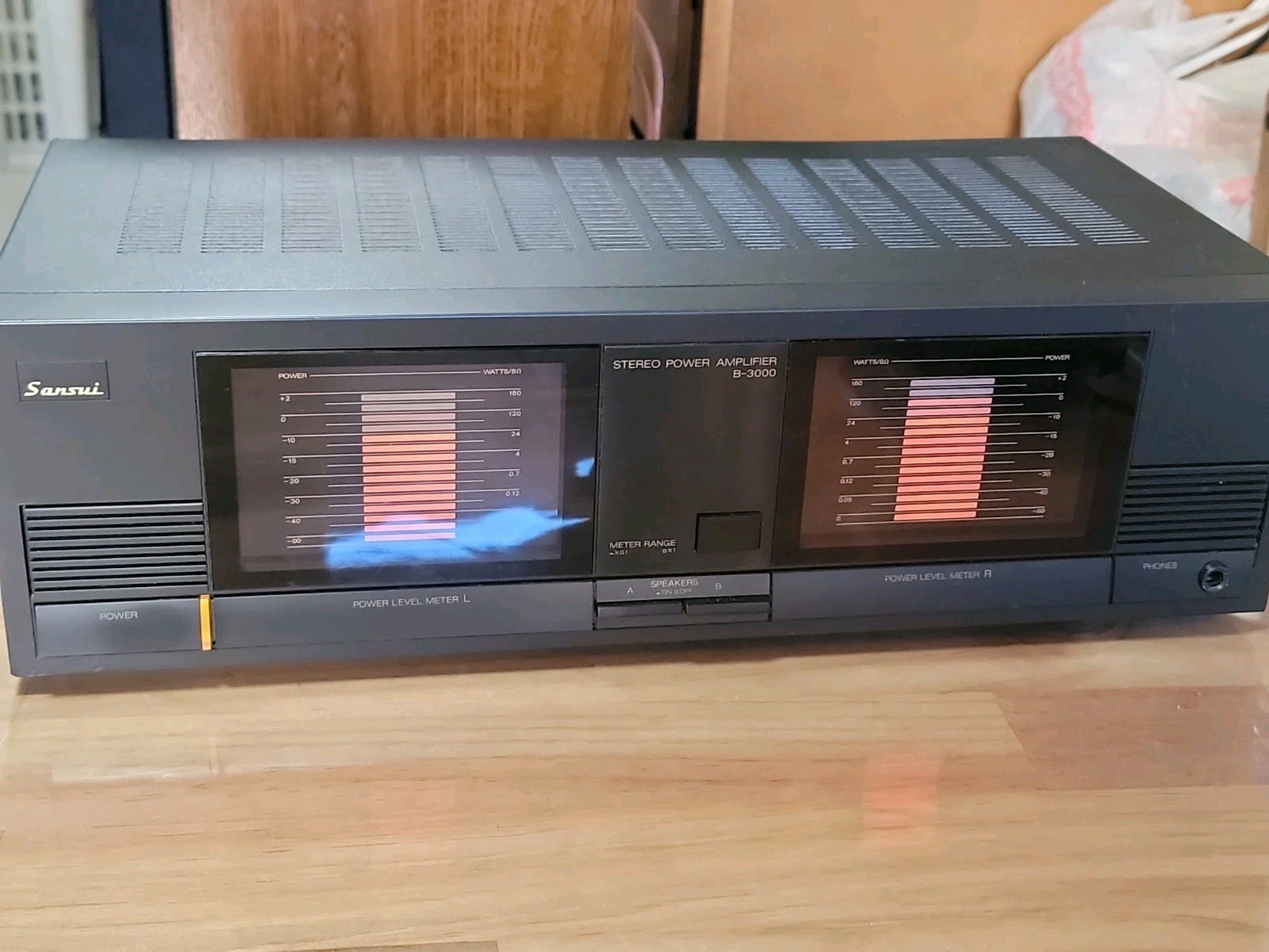 RARE Vintage SANSUI B-3000 Amplifier TESTED WORKING GREAT WITH CLEAN COSMETICS 