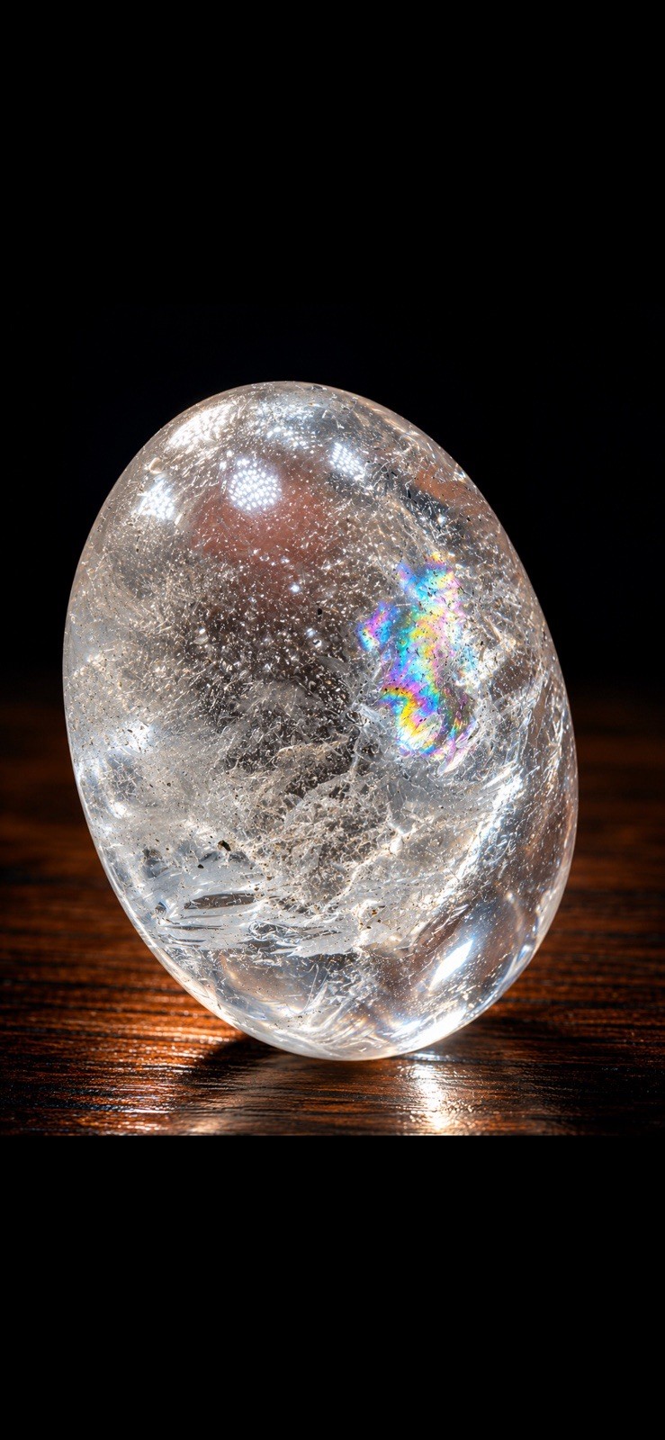 Clear Quartz Crystal Polished Palm Stones display specimen 50-90 grams