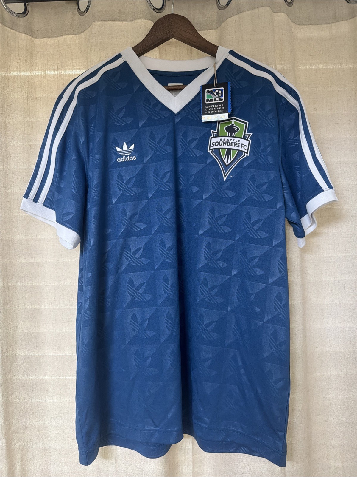 New Seattle Sounders Adidas Originals Allover Trefoil 2013 Soccer Jersey Size XL