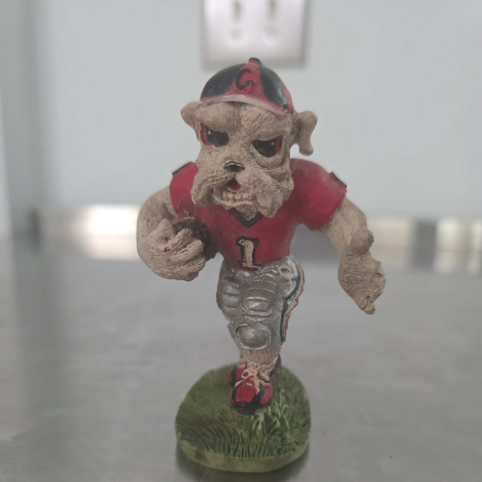 Georgia Bulldogs UGA Hairy Football Mascot Figurine RARE, antique