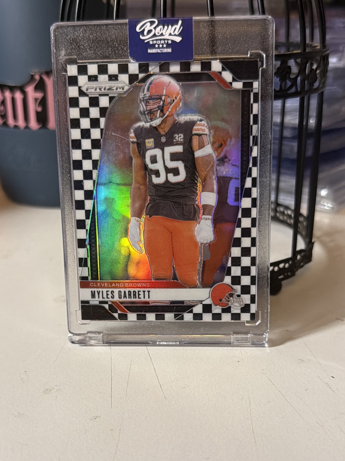 2024 Panini Prizm - Myles Garrett #69 Black & White Checker Prizm