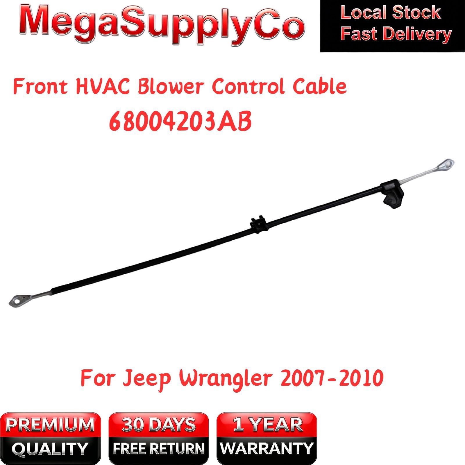 Front HVAC Heater Control Cable New 68004203AB For Jeep Wrangler 2007-2010 US Front HVAC Heater Control Cable New 68004203AB For Jeep Wrangler 2007-2010 US