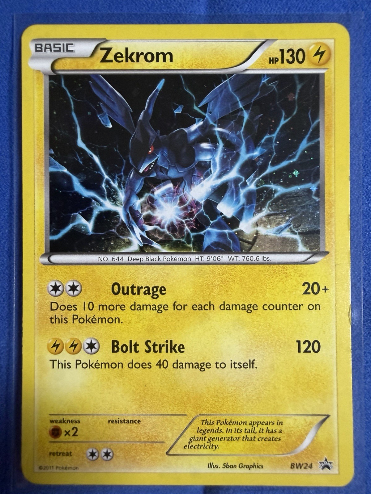 Zekrom BW24 Black Star Promo Holo Black & White Pokemon TCG 2011 NM