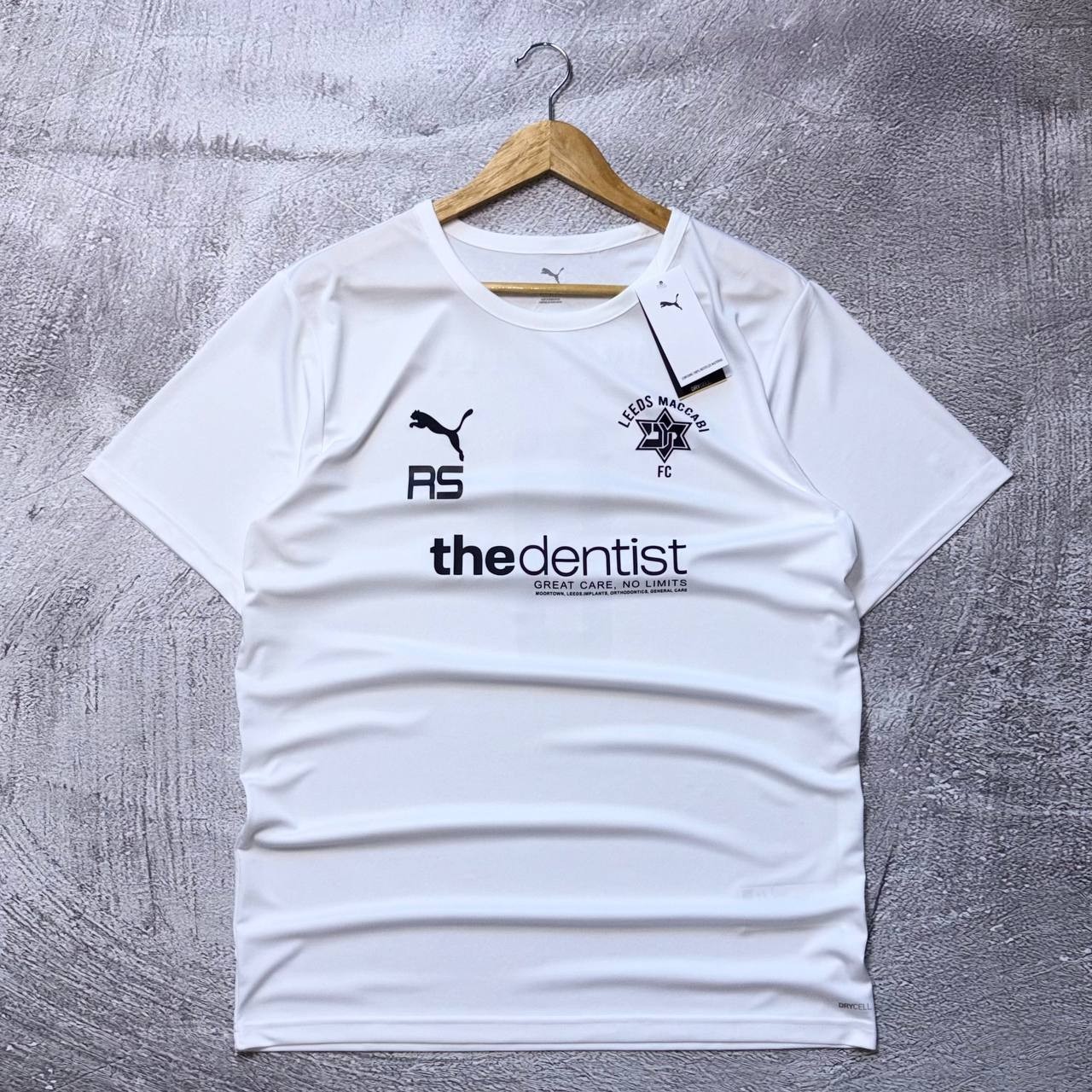NWT Puma Leeds Maccabi FC 2024 2025 Home Jersey White Size L