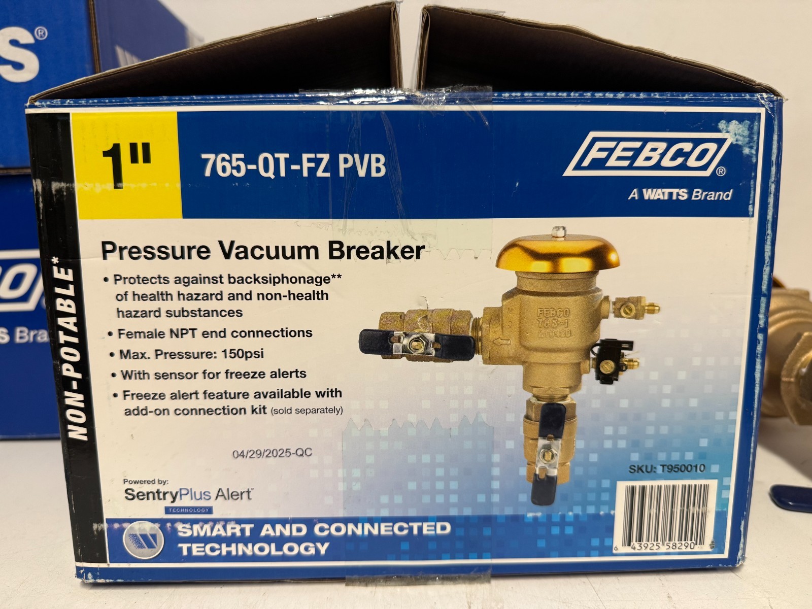 Febco 1in. Bronze Pressure Vacuum Breaker Backflow Preventer 765-QT-FZ-PVB