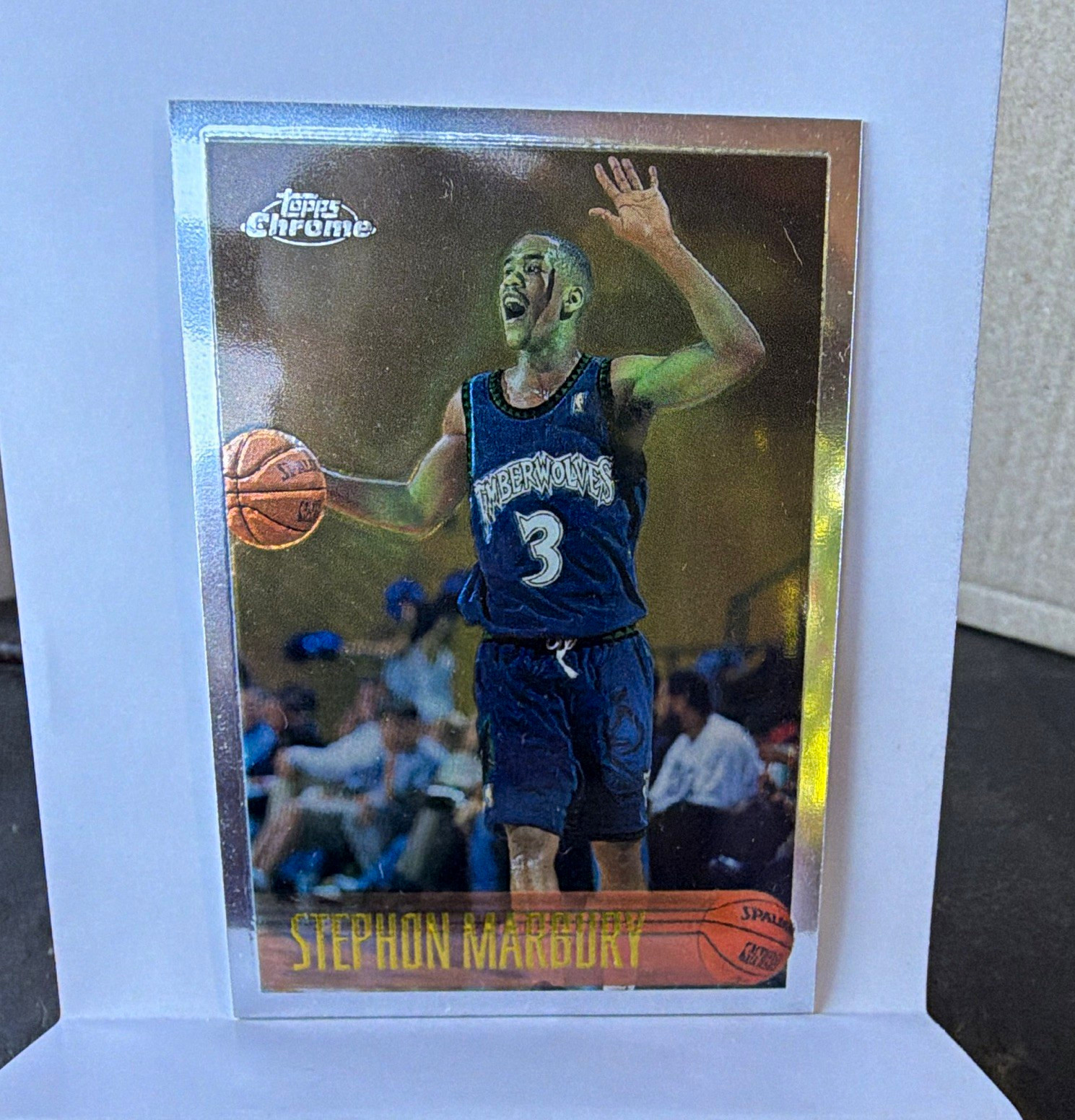 Topps 1996-97 Topps Chrome Stephon Marbury Minnesota Timberwolves #177 RC Base