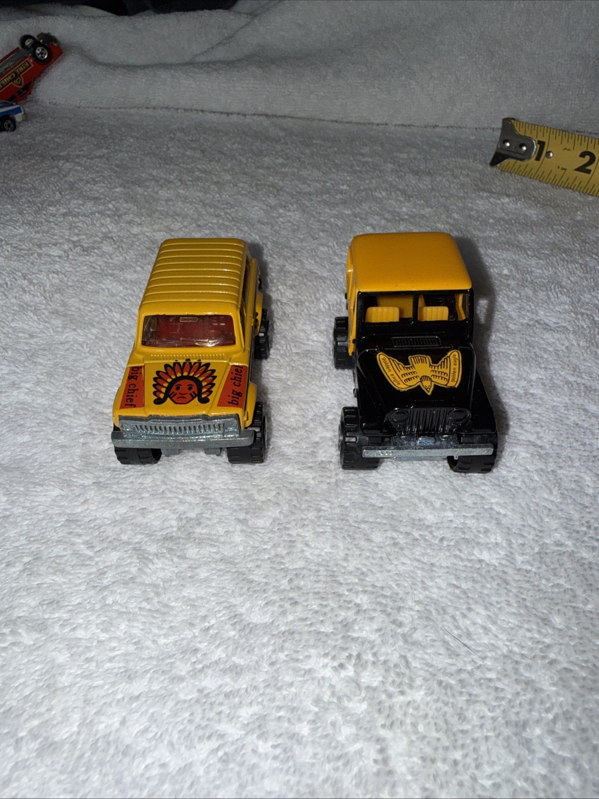 Vintage Majorette Jeep 4x4 Lot Big Chief Cherokee & Golden Eagle Removable Top