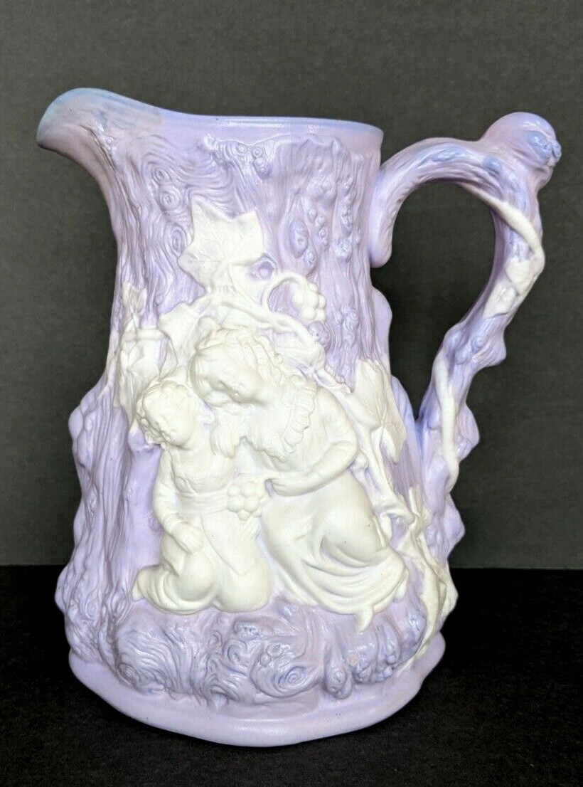 VTG Samuel Alcock  Stoneware Jug  Pitcher Babes In The Wood England Reproduction