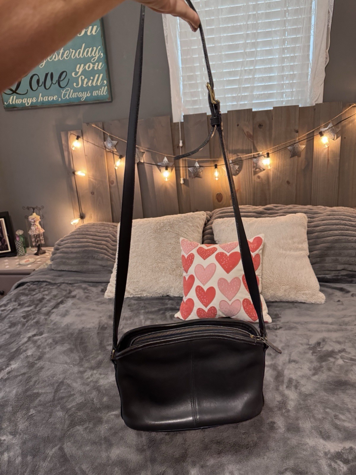 Vintage COACH #9087 Black Leather \