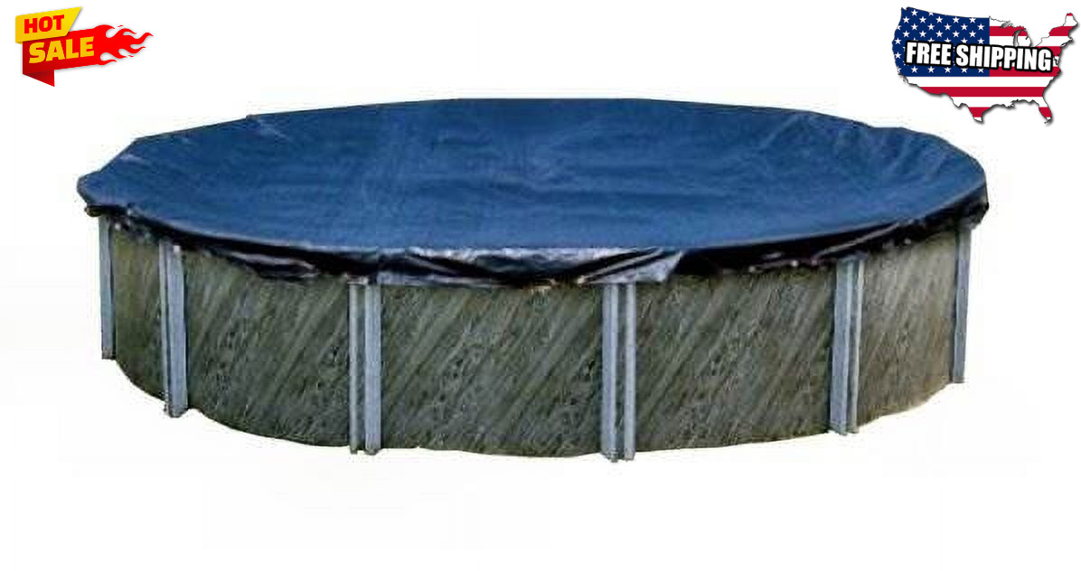 Swimline 24 Ft Round Above Ground Swimming Pool Winter Cover, Blue | PCO827