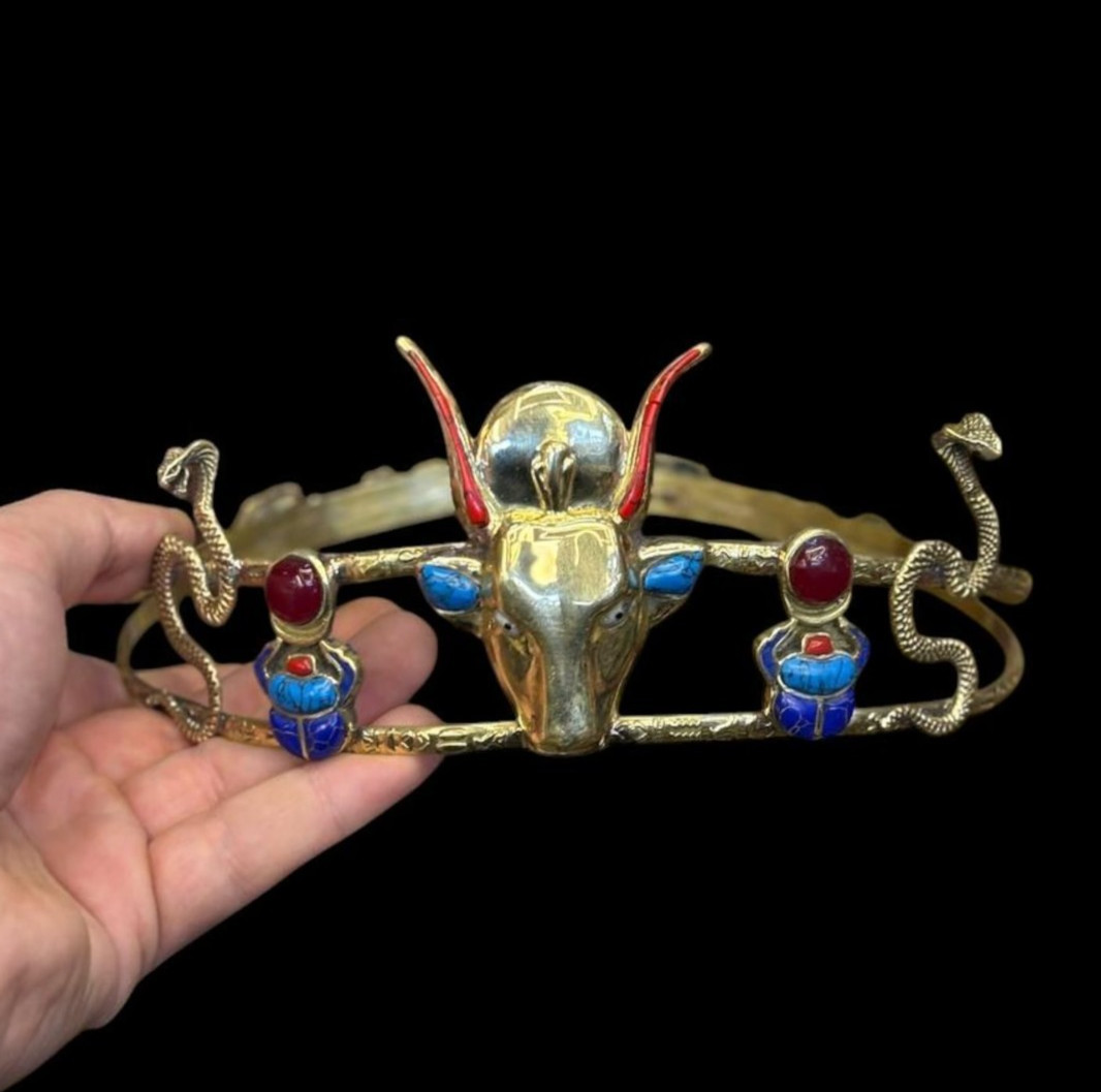 Authentic Ancient Egyptian Antiquities Copper Crown For Cow Hathor Egyptian BC