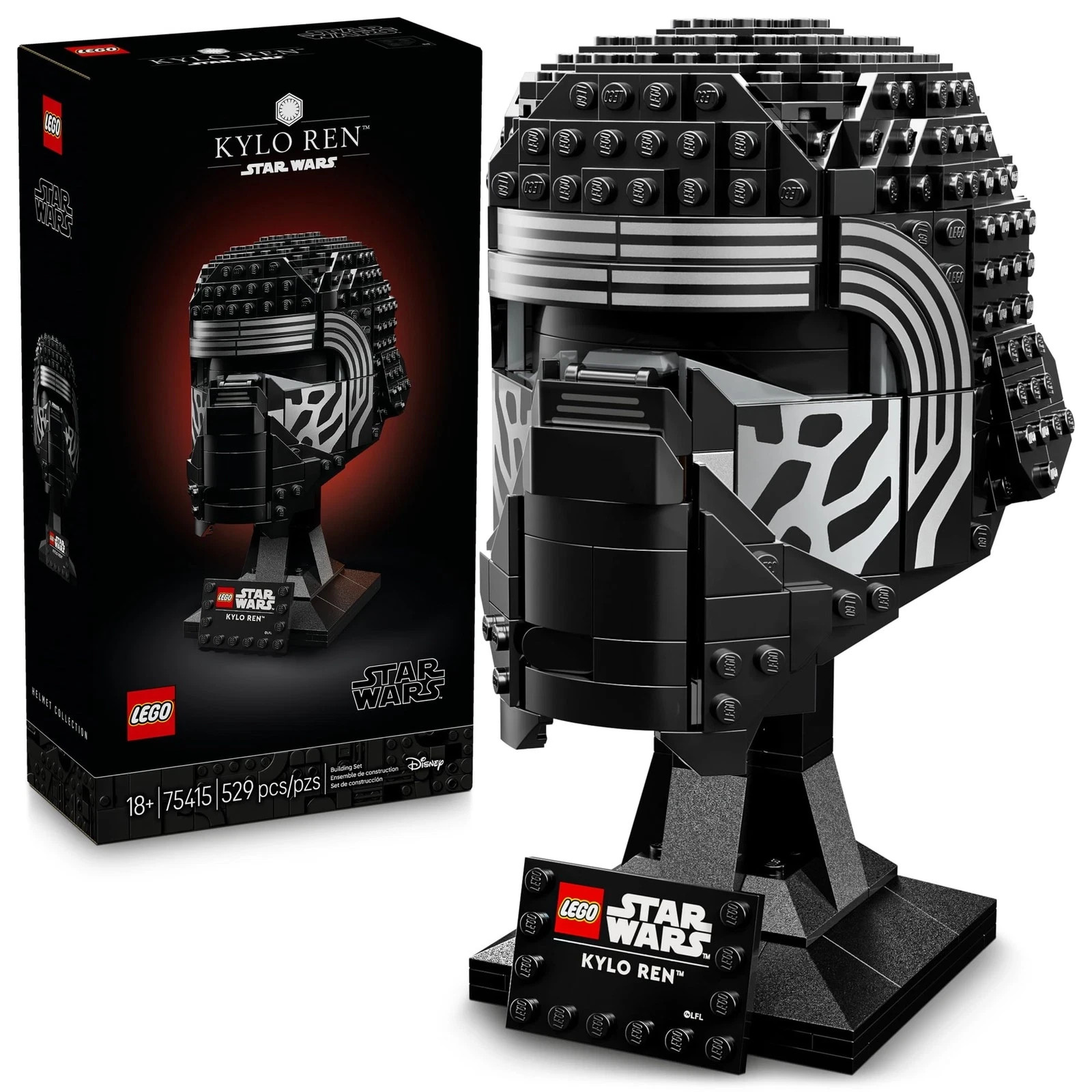 LEGO Star Wars Kylo Ren Helmet 75415 Collectible Building Set Adults 18+ Decor