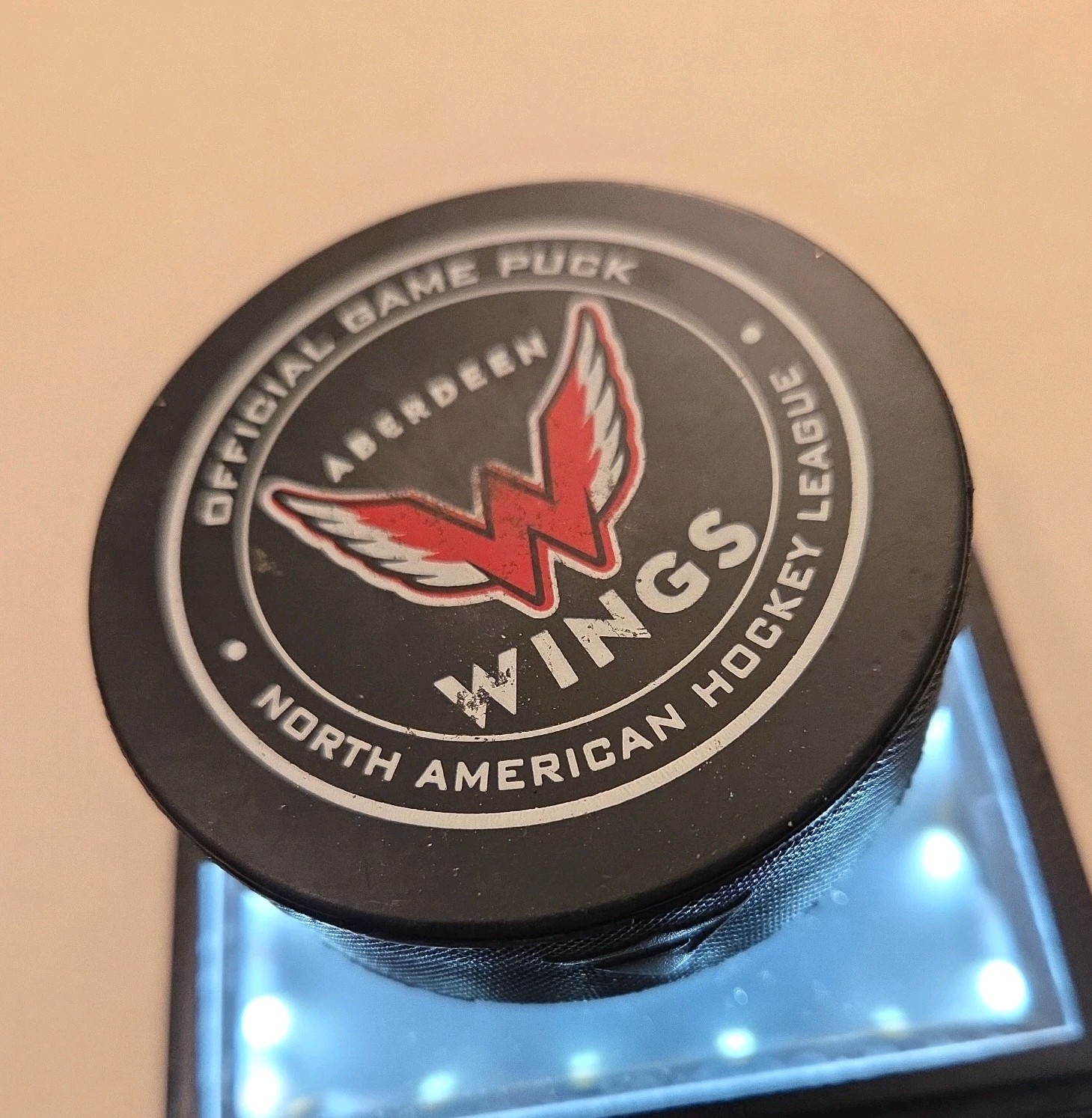 Aberdeen Wings Team Hockey Puck OFFICIAL
