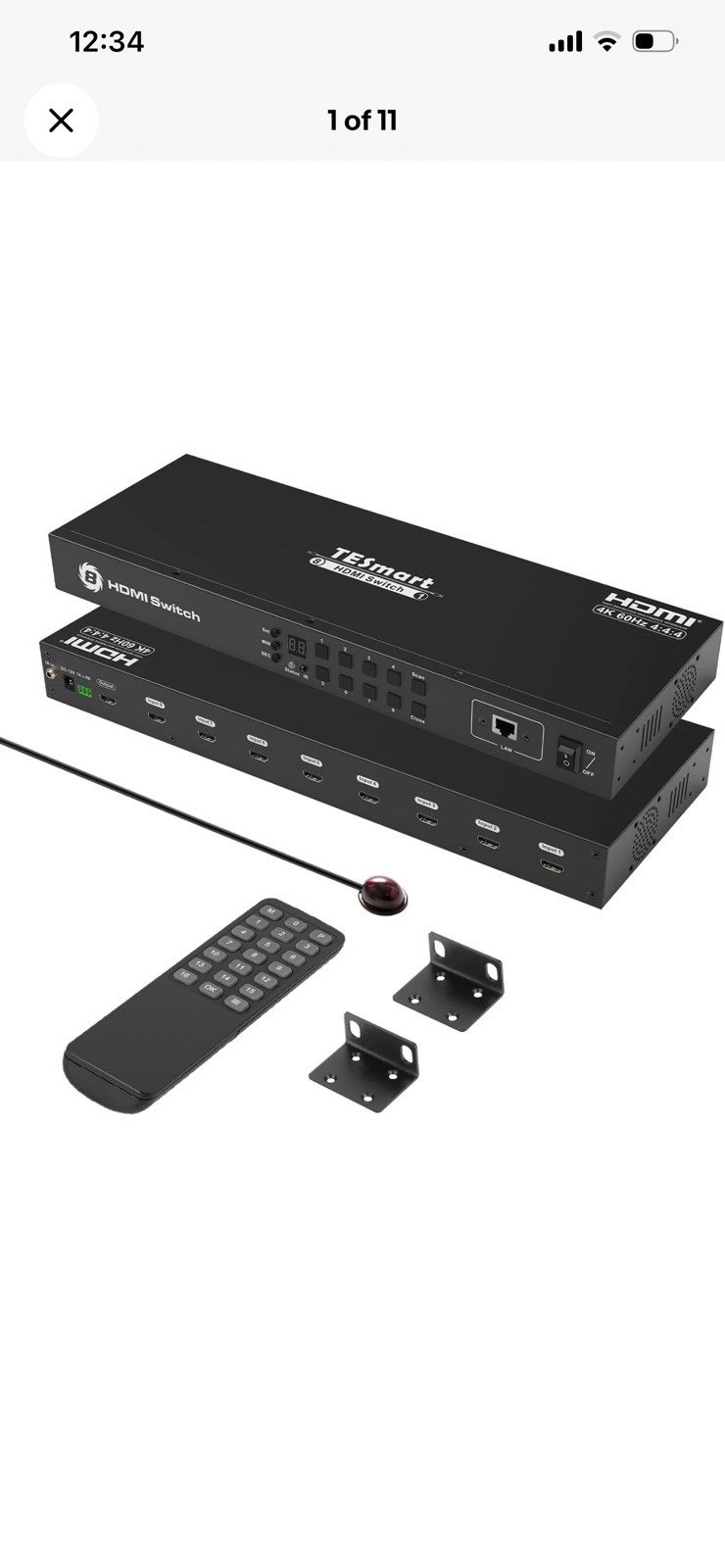 TESmart 8×1 HDMI Switch 8 in 1 Out 4K @ 60Hz HDCP with 19-inch RS-232 TESmart 8×1 HDMI Switch 8 in 1 Out 4K @ 60Hz HDCP with 19-inch RS-232