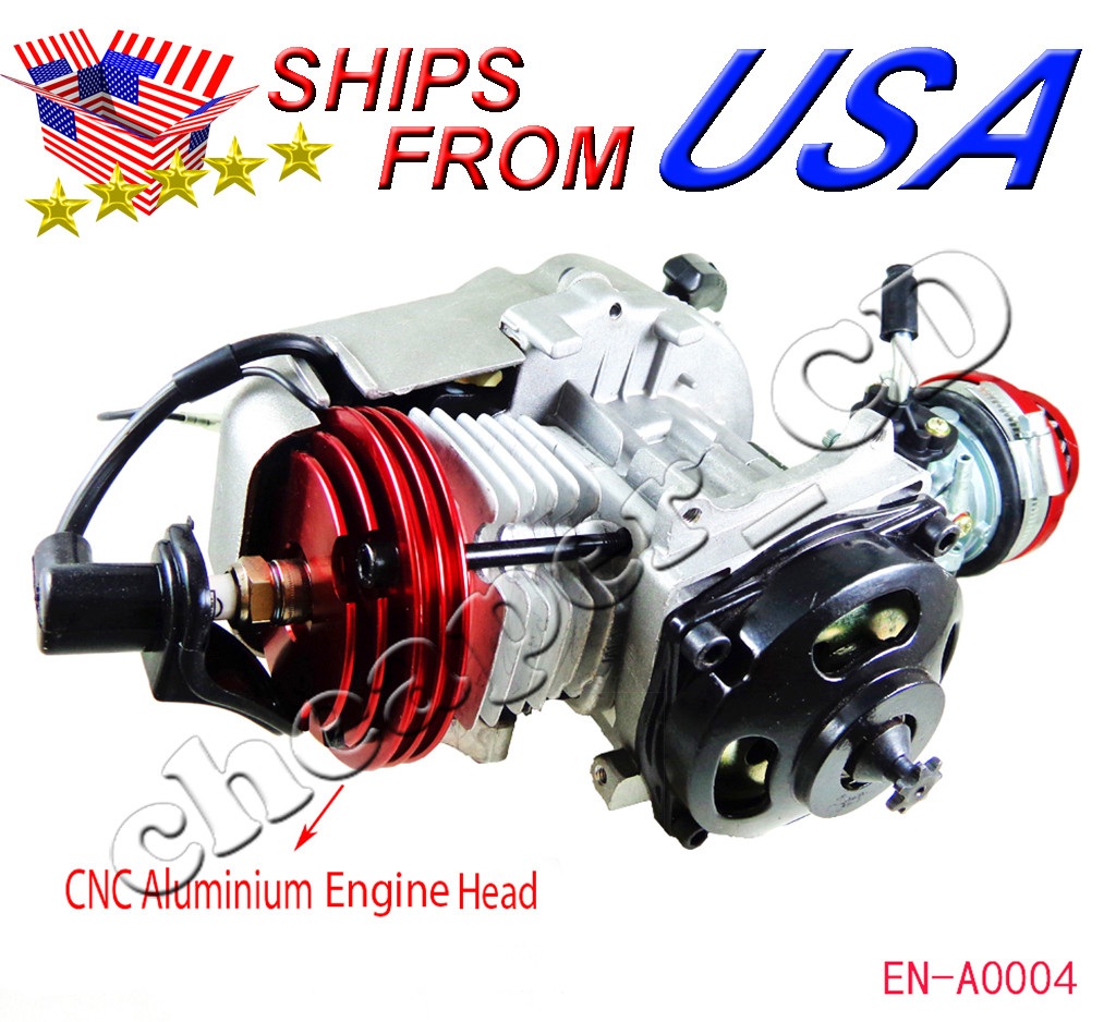 2 Stroke 47cc 49cc 50cc Racing Engine Motor Mini Pocket Dirt Bike Quad ATV