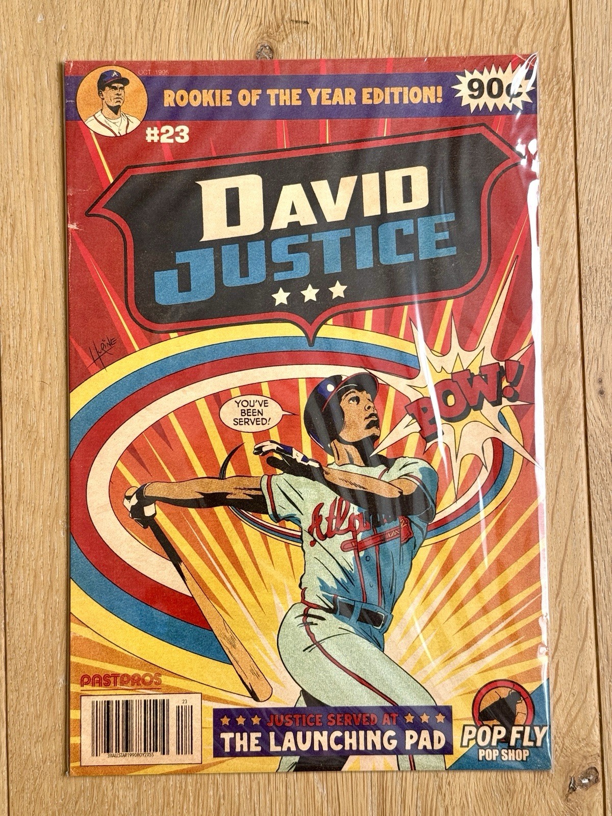 David Justice Pop Fly Pop Shop Atlanta Braves Signed Daniel Horine /364 Print David Justice Pop Fly Pop Shop Atlanta Braves Signed Daniel Horine /364 Print