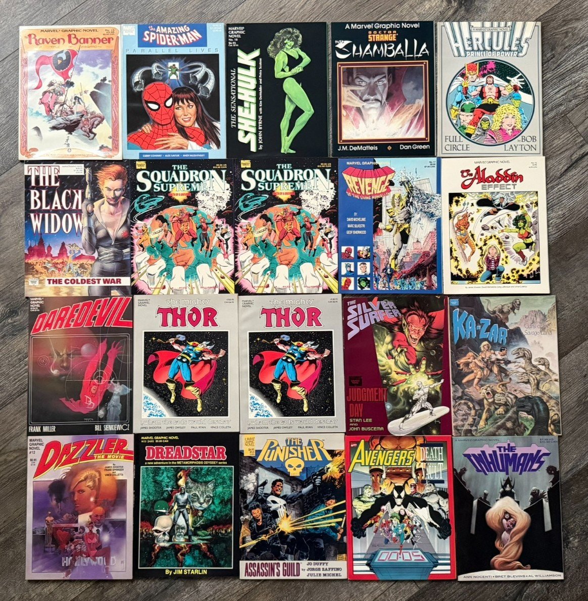 Vintage Marvel Graphic Novel Lot 20pc UNREAD Doctor Strange Dazzler Avengers
