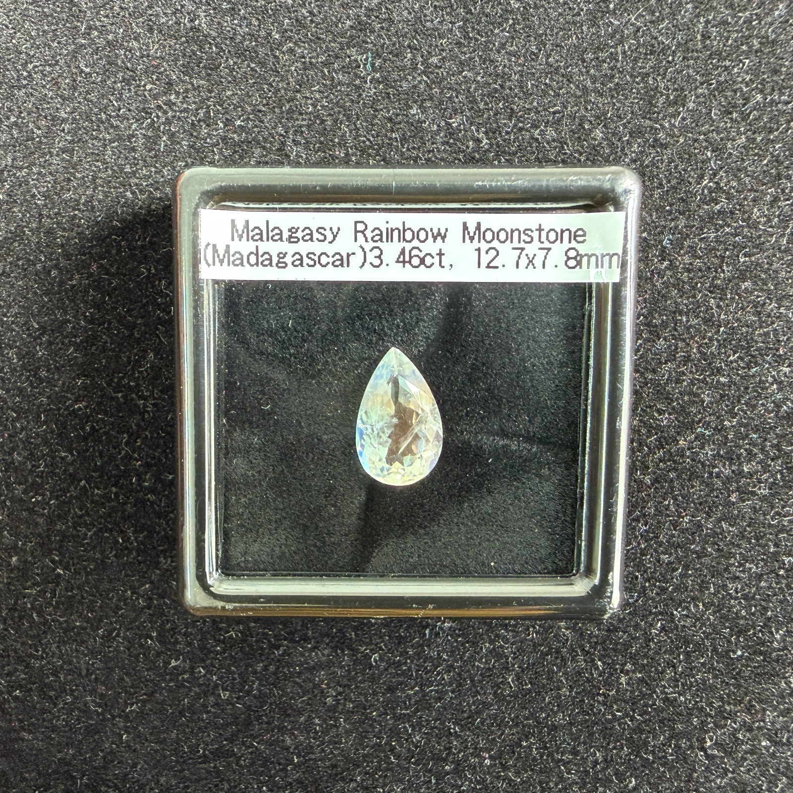 Moonstone-Natural Malagasy Rainbow Moonstone-Red Orange Flash Gemstone-Rare