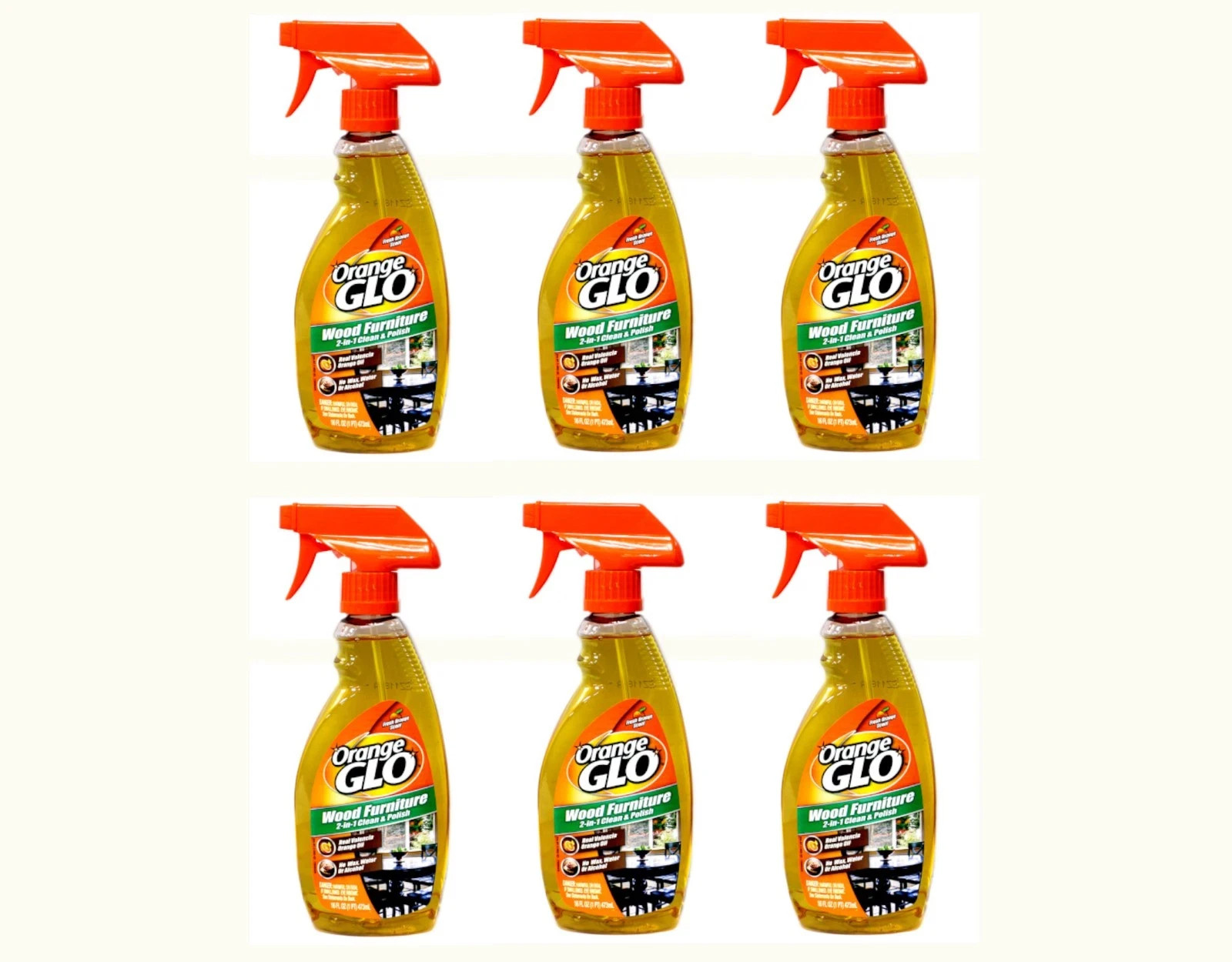 Orange Glo Wood Furniture 2-in-1 Clean & Polish, 16 oz. - Pack of 6 Orange Glo Wood Furniture 2-in-1 Clean & Polish, 16 oz. - Pack of 6