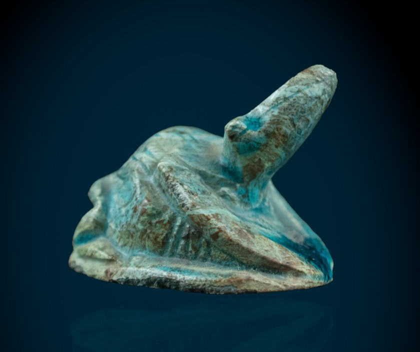 Ancient Egyptian Rare Antique Heqet Frog Faience StatueArtifact Figurine BC