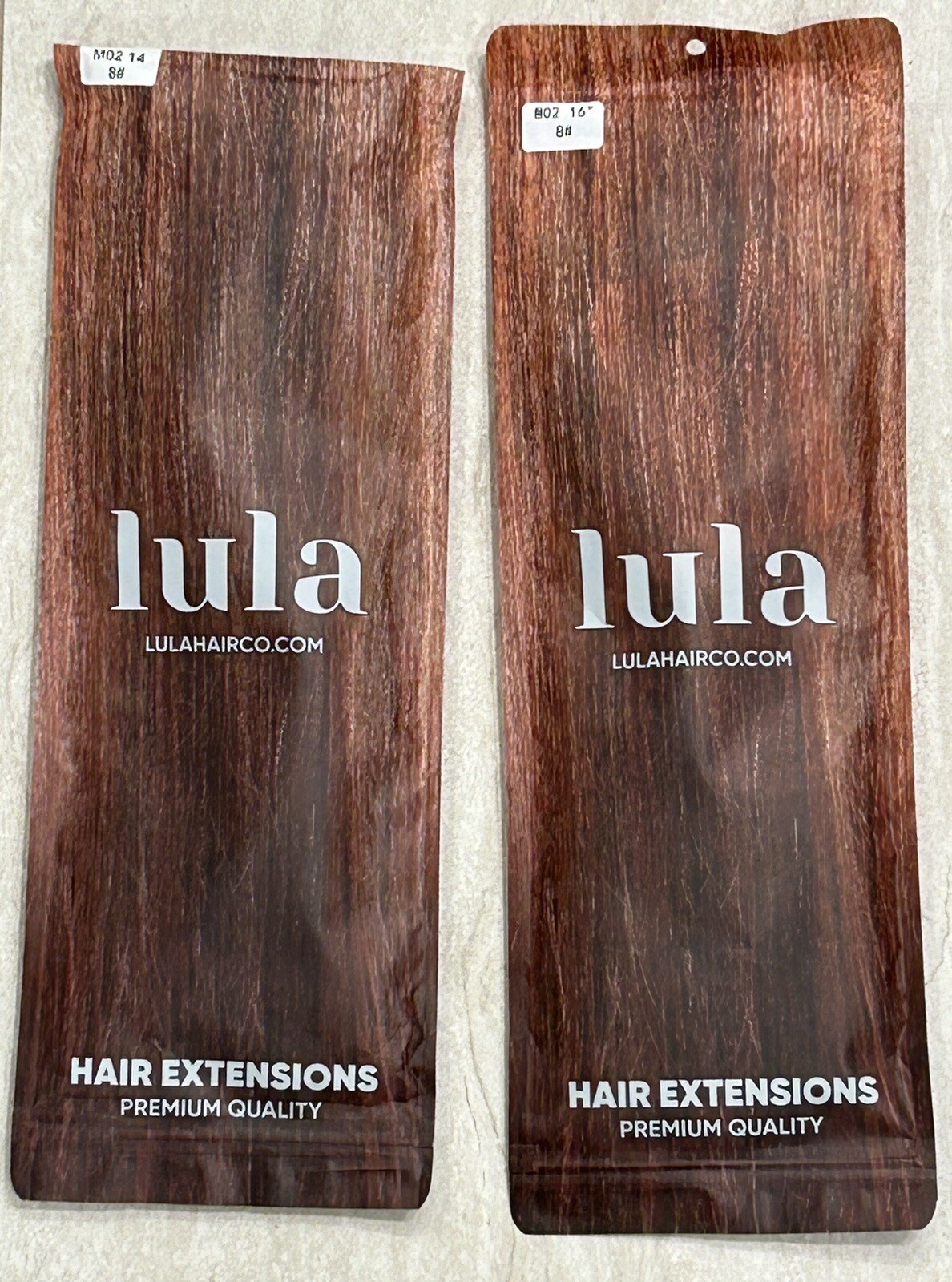 Lot of 2 Lula Hair Straight Halo Hair Extensions 14 \