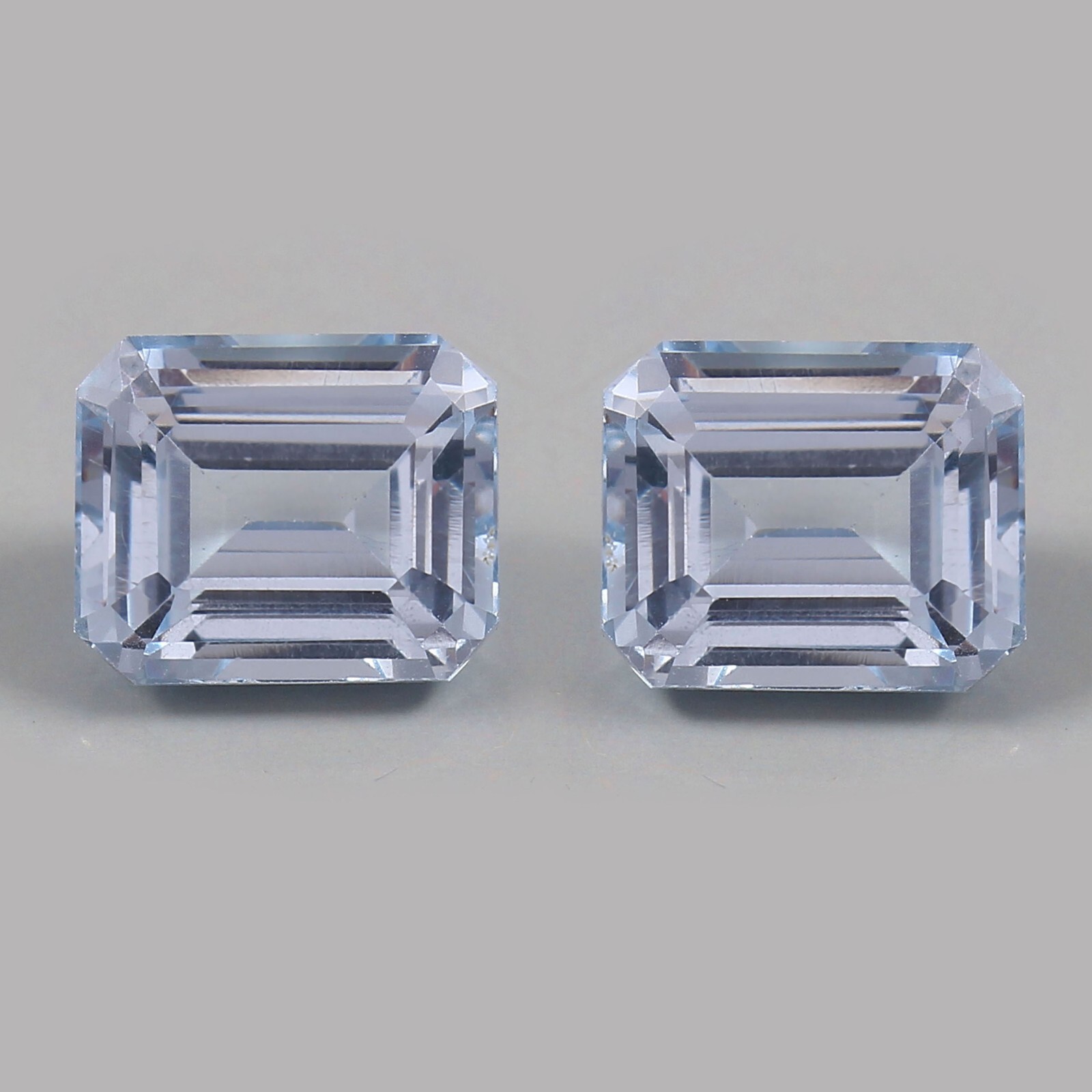 Natural Brazilian Aquamarine 14x12 MM Radiant Cut Loose Gemstone matching Pair