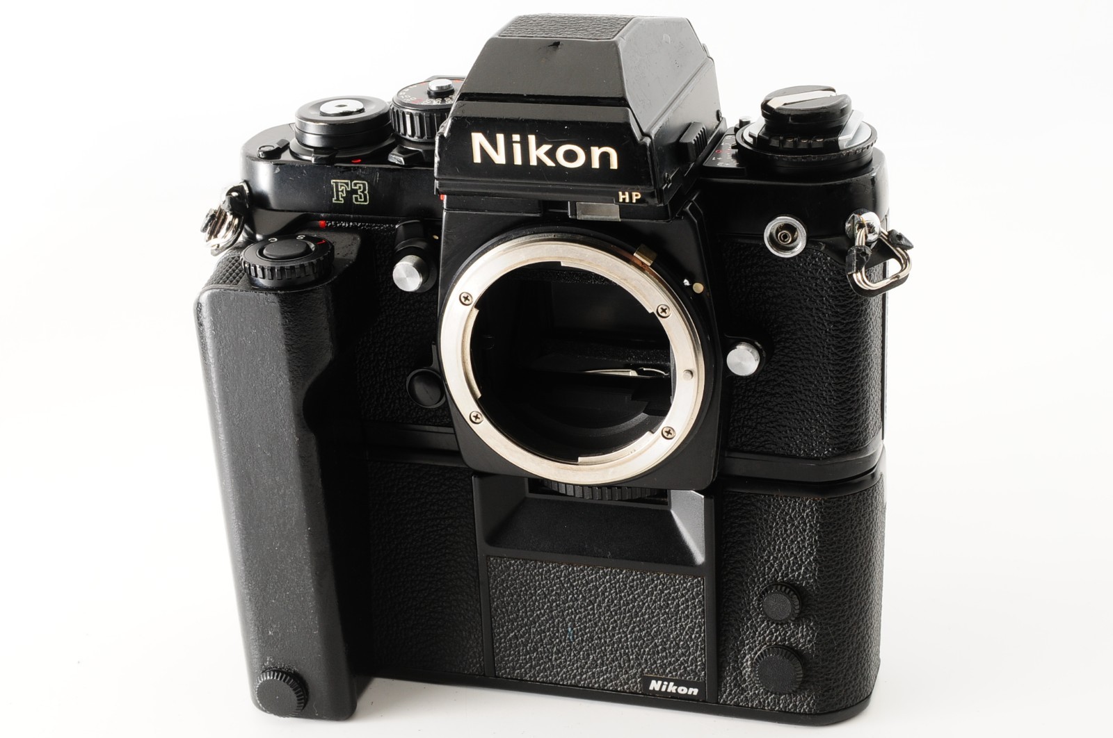 【Exc+5】Nikon F3 HP Eye Level 35mm SLR Film Camera w/ MD-4 Motor Drive JAPAN
