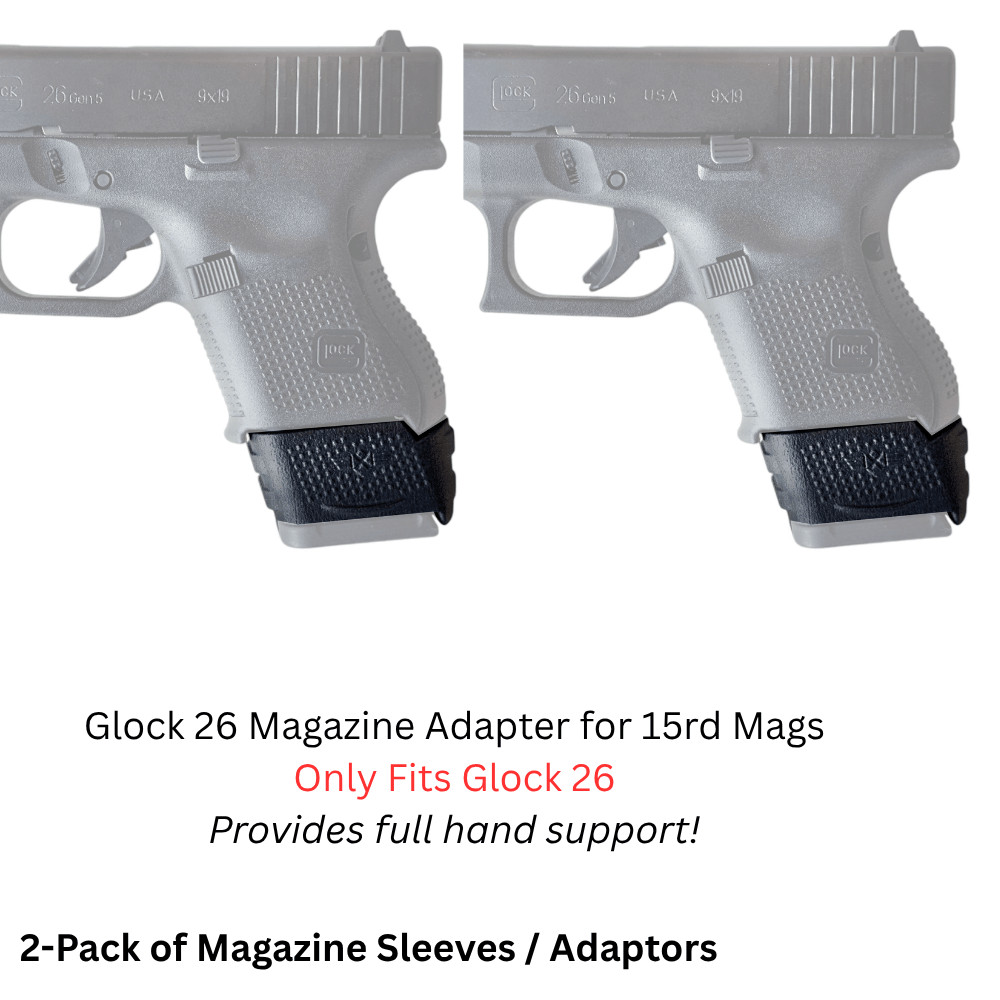 (2-pack) Mag-Adapt 26-15 Magazine Sleeve Adapter for Glock 26, 27, 28, 33 (2-pack) Mag-Adapt 26-15 Magazine Sleeve Adapter for Glock 26, 27, 28, 33