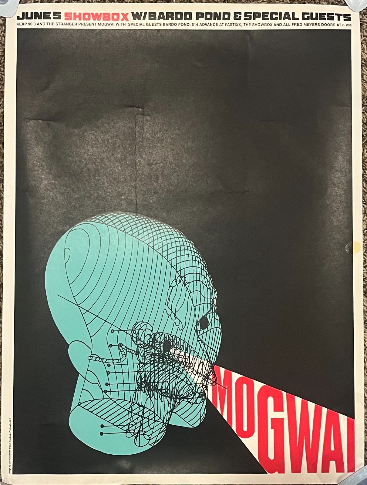 Original Mogwai Silk Screen Poster 24x18 June 5 Showbox