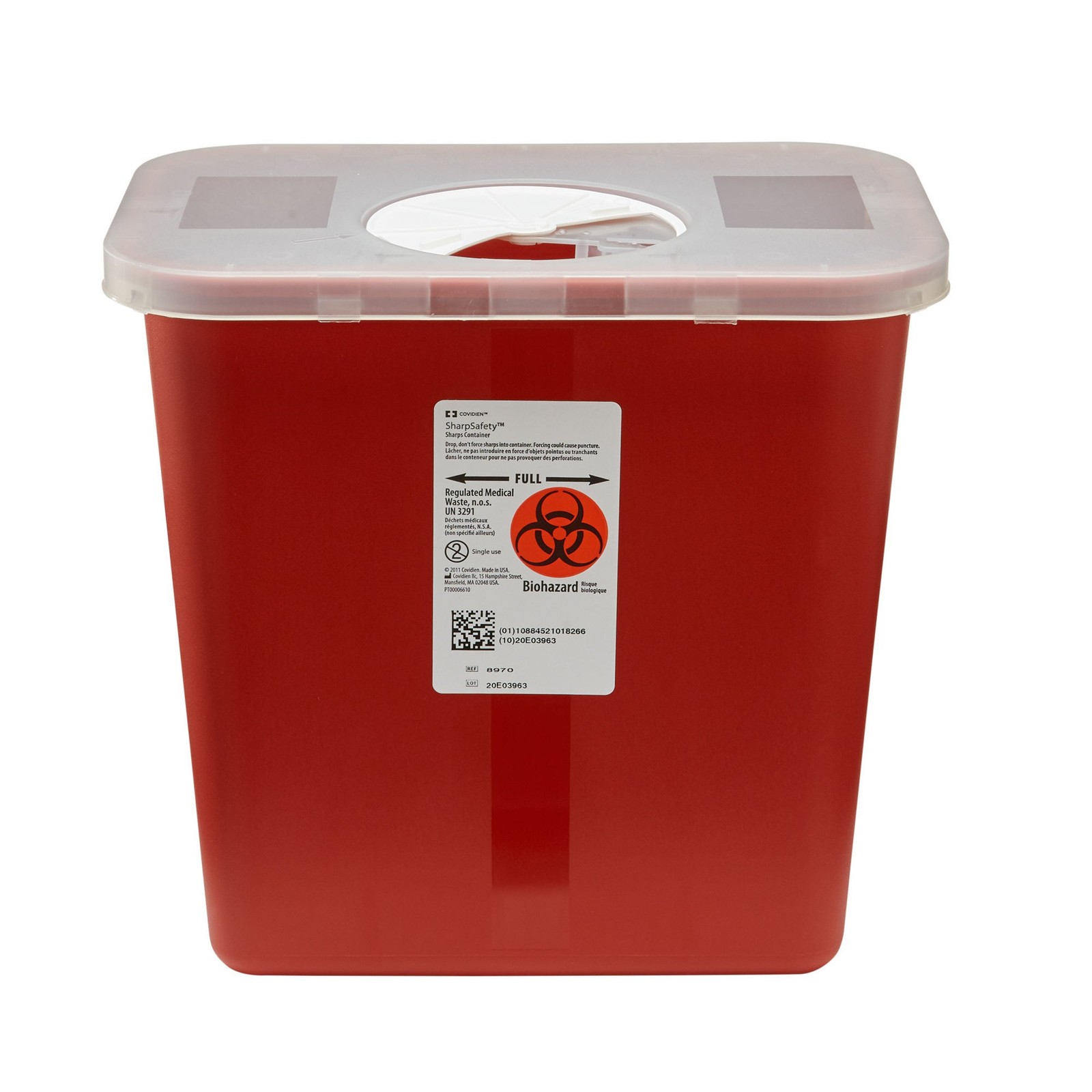 SharpSafety Sharps Container 2 gal. Vertical Entry SharpSafety Sharps Container 2 gal. Vertical Entry