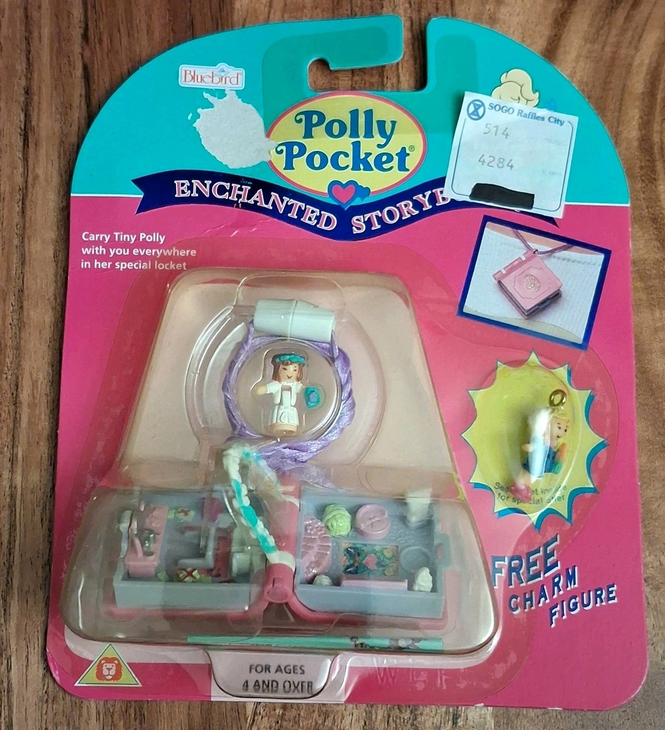 1995 Polly Pocket BRIDAL FUN LOCKET W/ Charm Enchanted Storybooks Bluebird NRFP