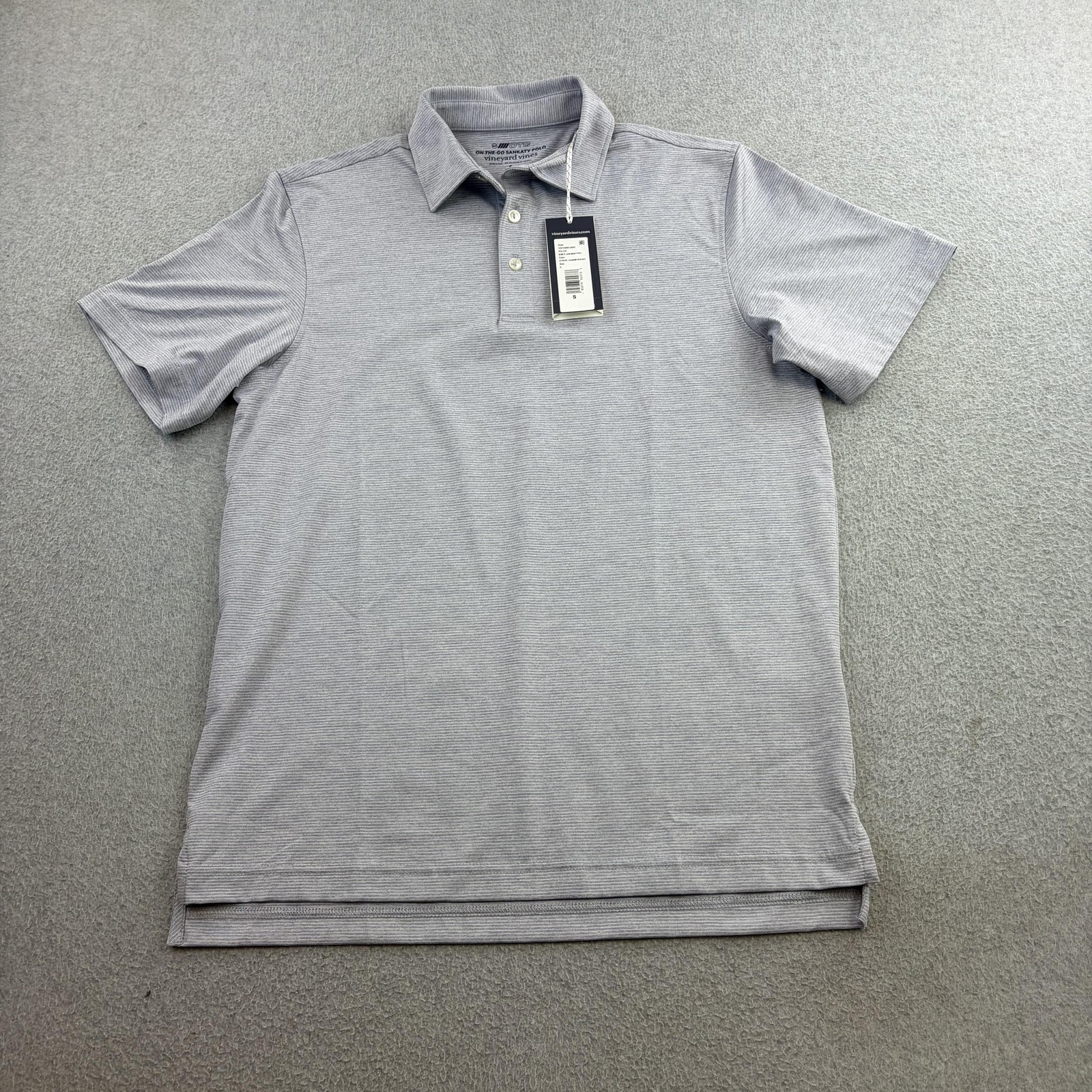 Vineyard Vines On TheGo Sankaty Polo Shirt Mens Small Blue Stripe Golf Adult OTG