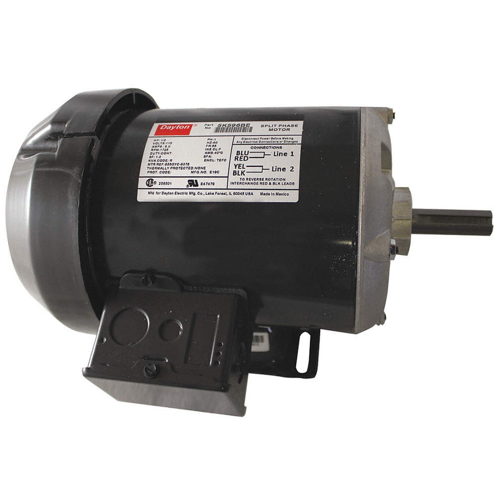DAYTON 5K596 GP Motor,1/2 HP,1,725 RPM,115V AC,56 5K596